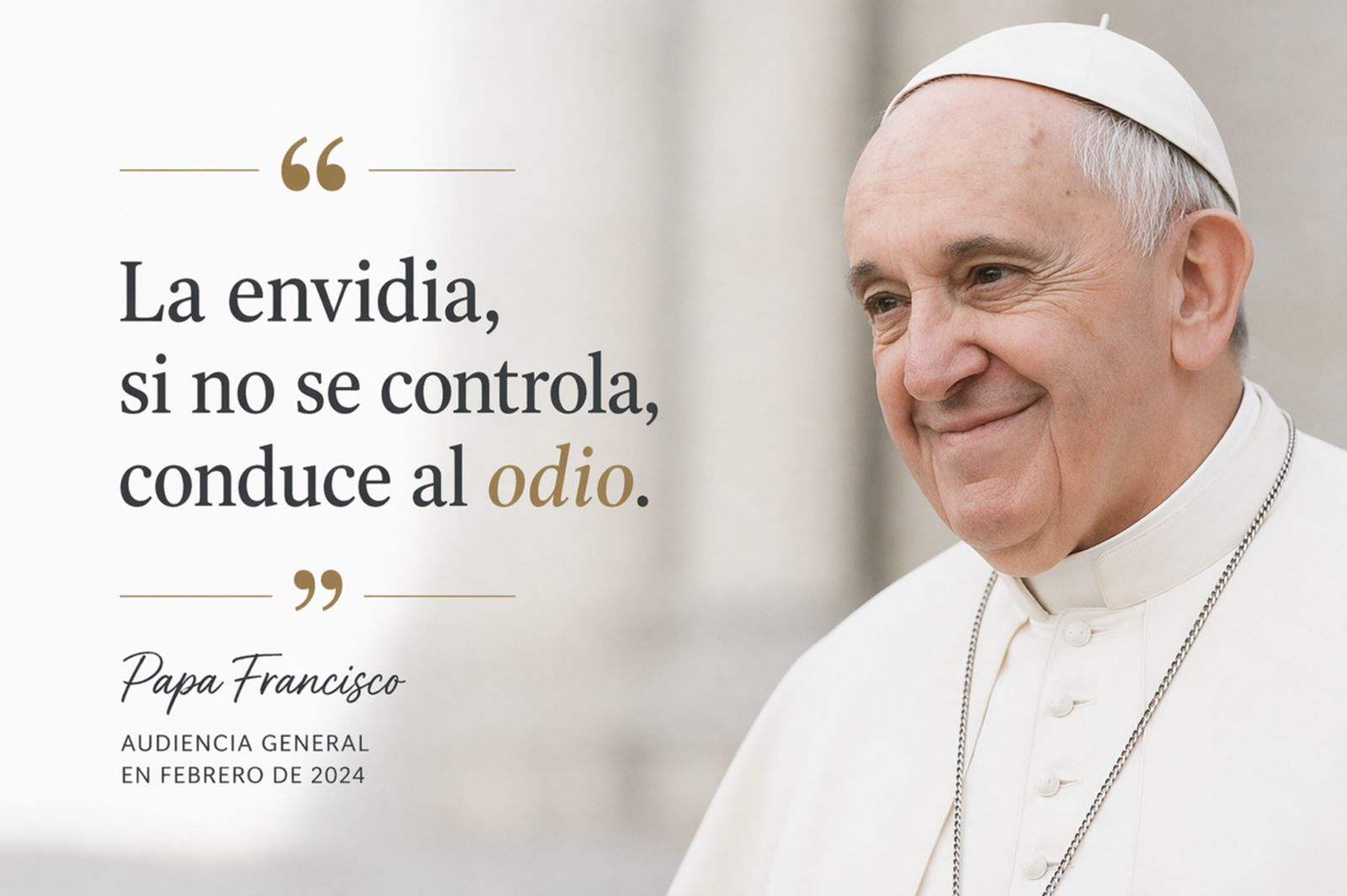 La envidia lleva al odio