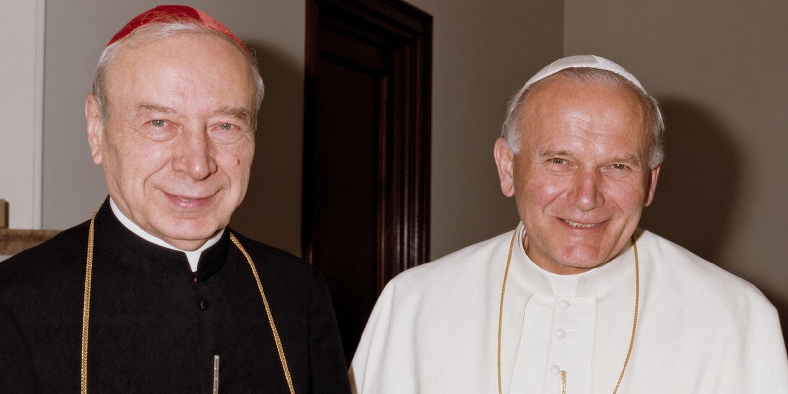 El cardenal Wyszynski con el papa Juan Pablo II