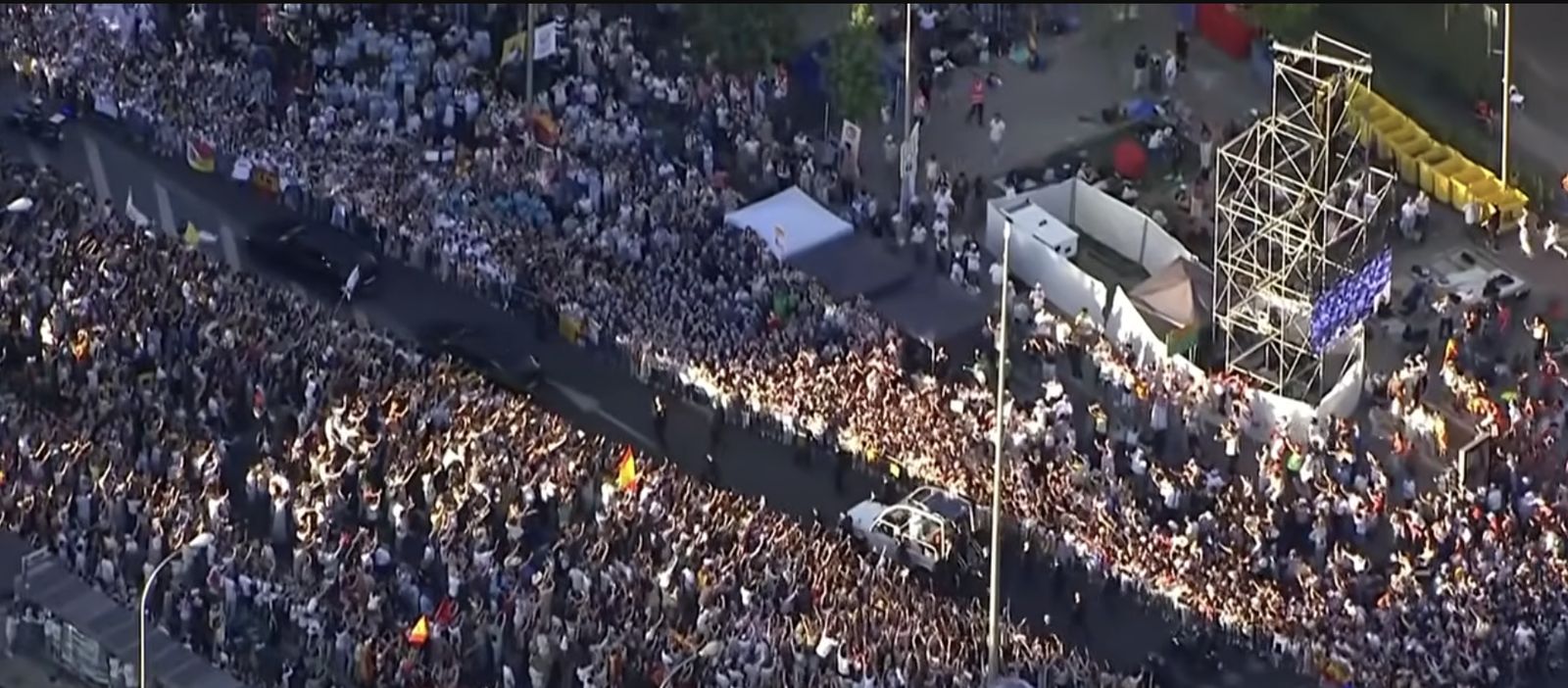 Madrid, volcada con el Papa