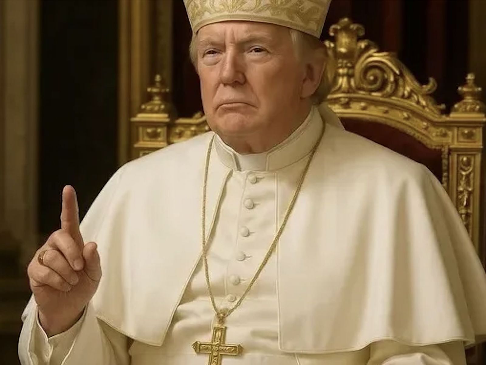 Trump, caracterizado como papa por la IA