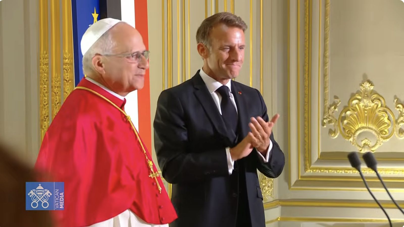 Macron aplaude al Papa tras su discurso