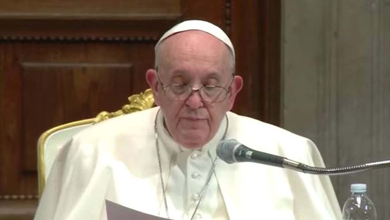 Francisco, durante su discurso