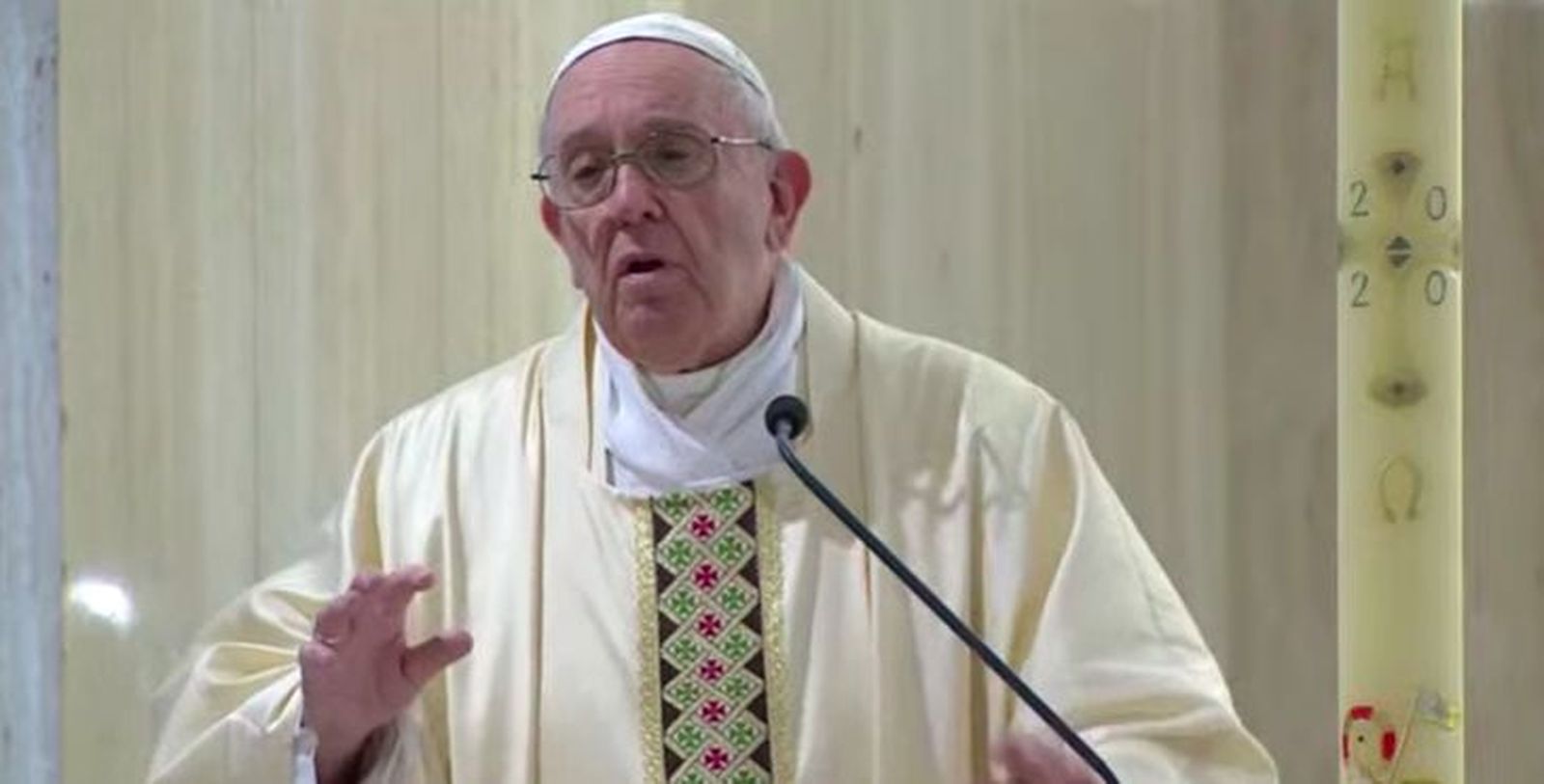 Francisco, hoy en Santa Marta