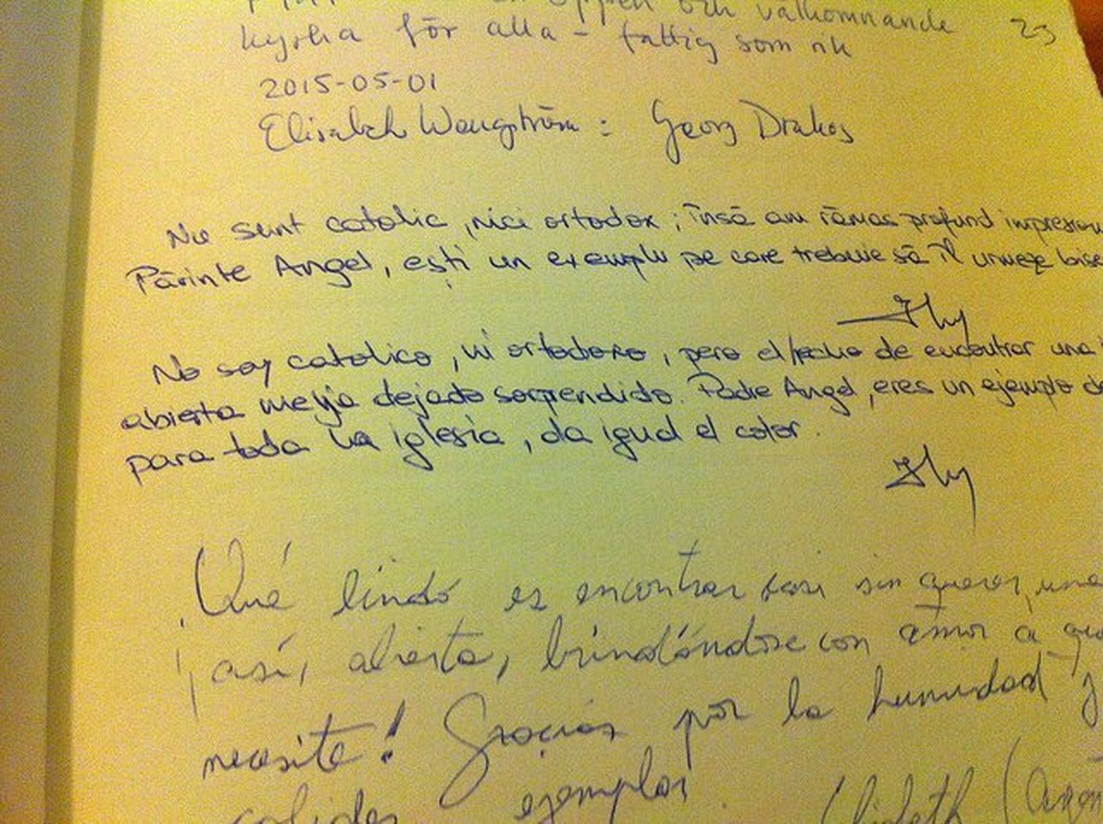 Gracias padre Ángel