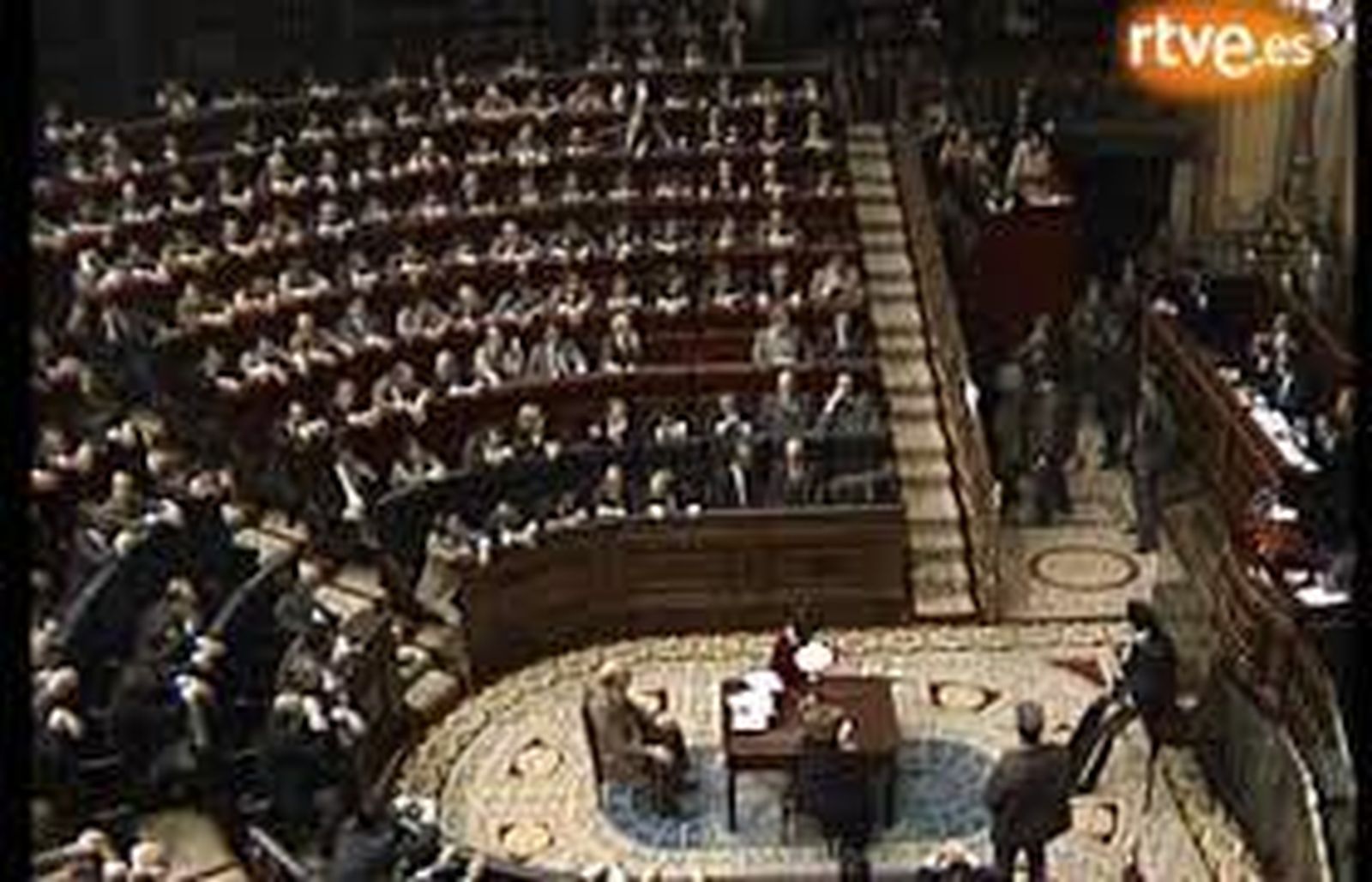 El Congreso de los Diputados durante el asalto.