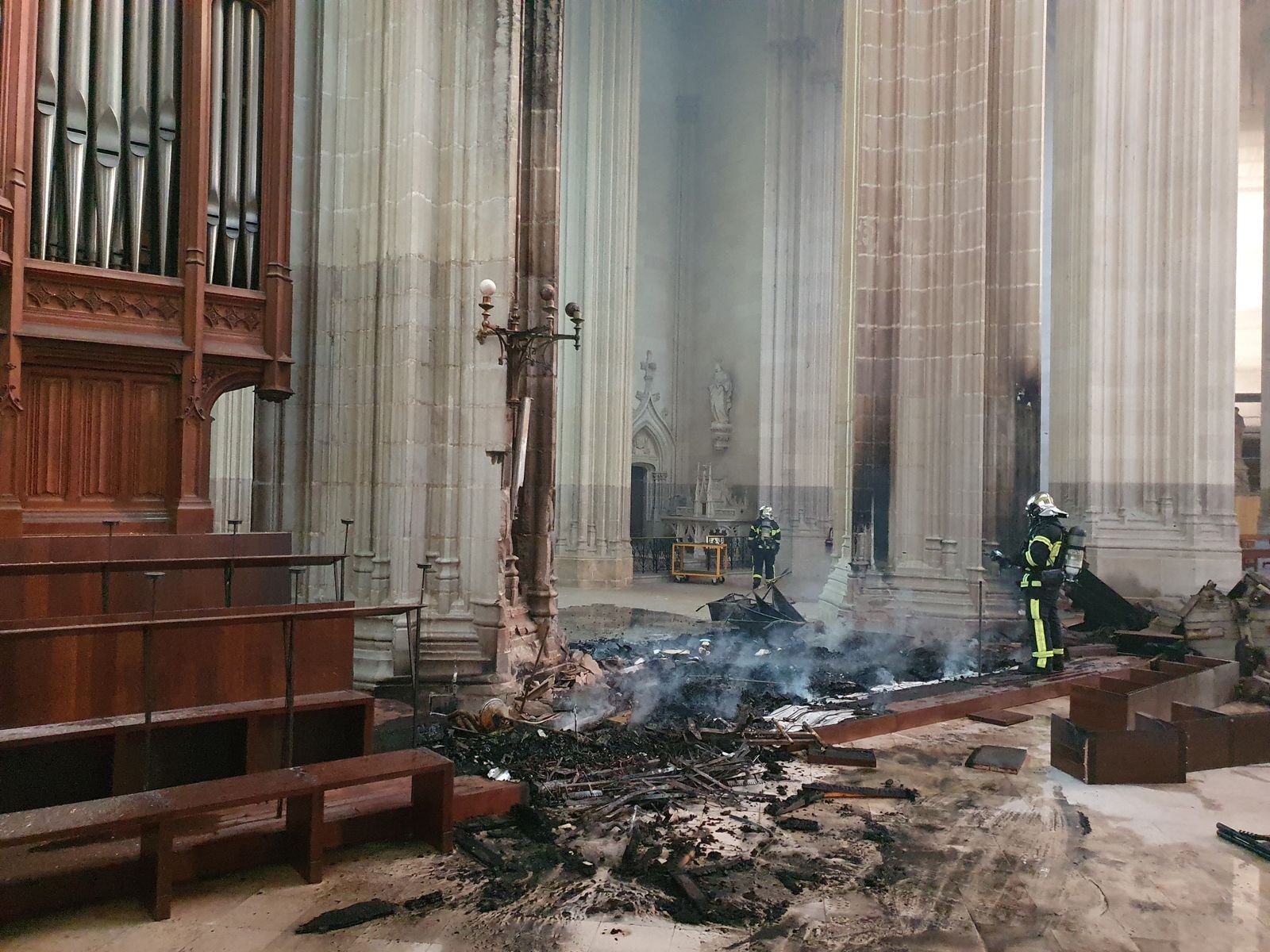 Así quedó la catedral de Nantes tras el incendio