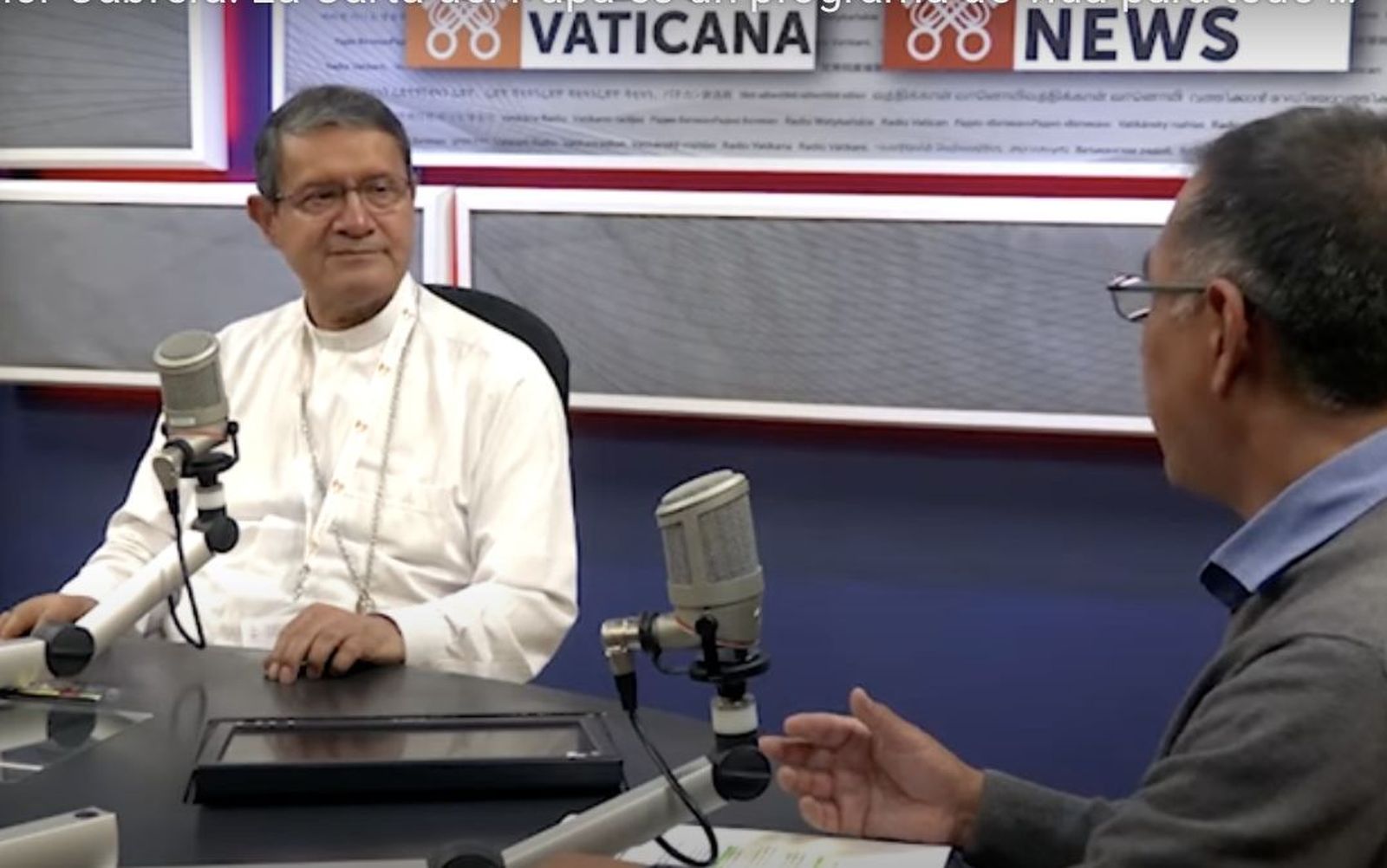 Monseñor Cabrera, durante la entrevista