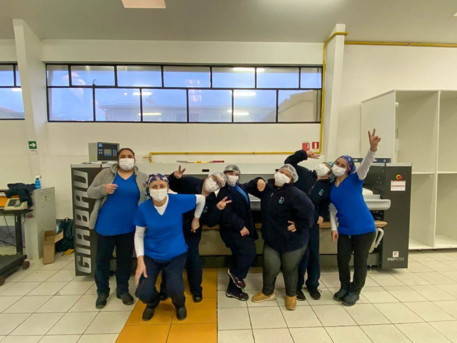 Un grupo de trabajadores, en las instalaciones