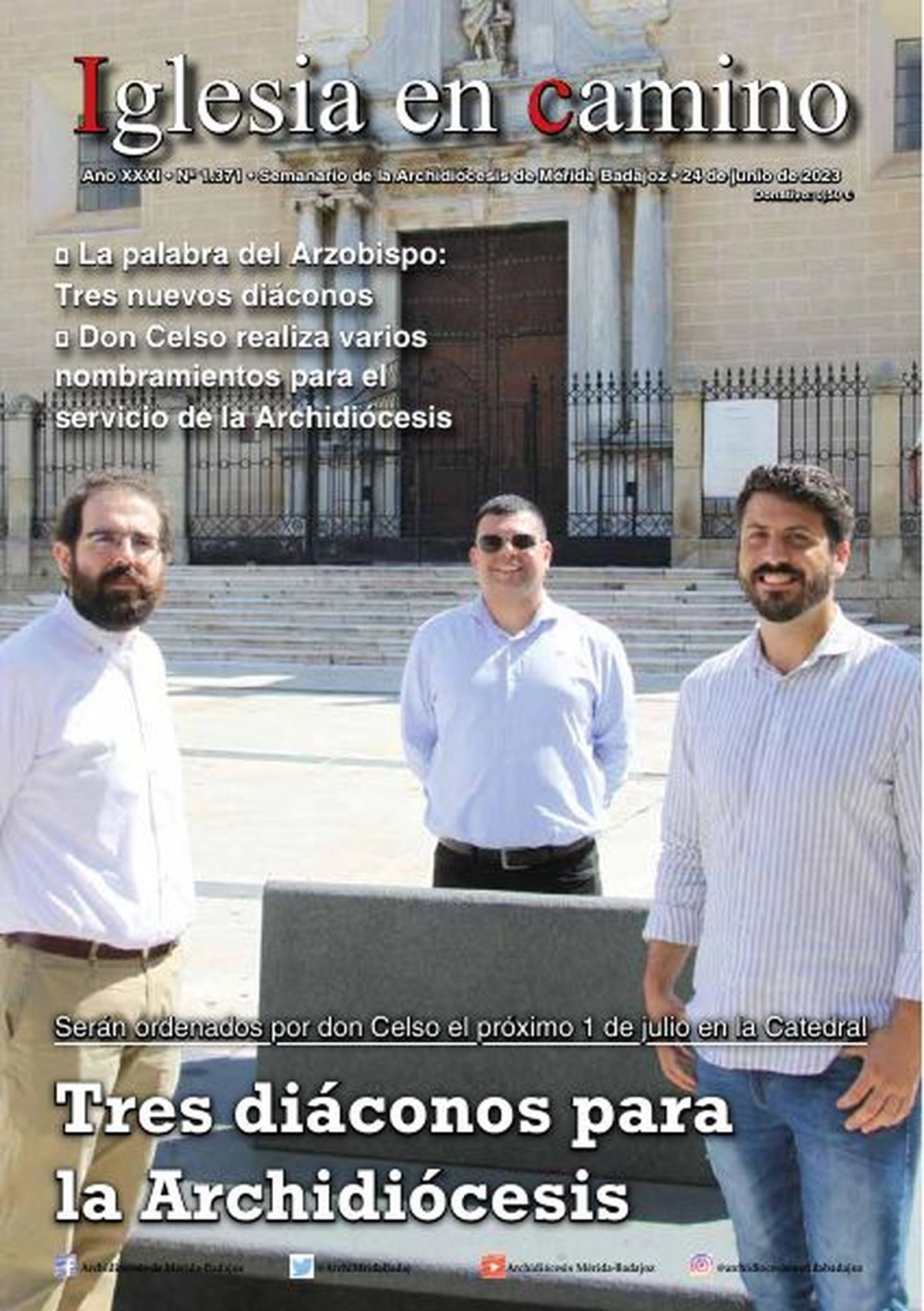 Tres jóvenes para el orden del diaconado. Una Iglesia que no sirve...