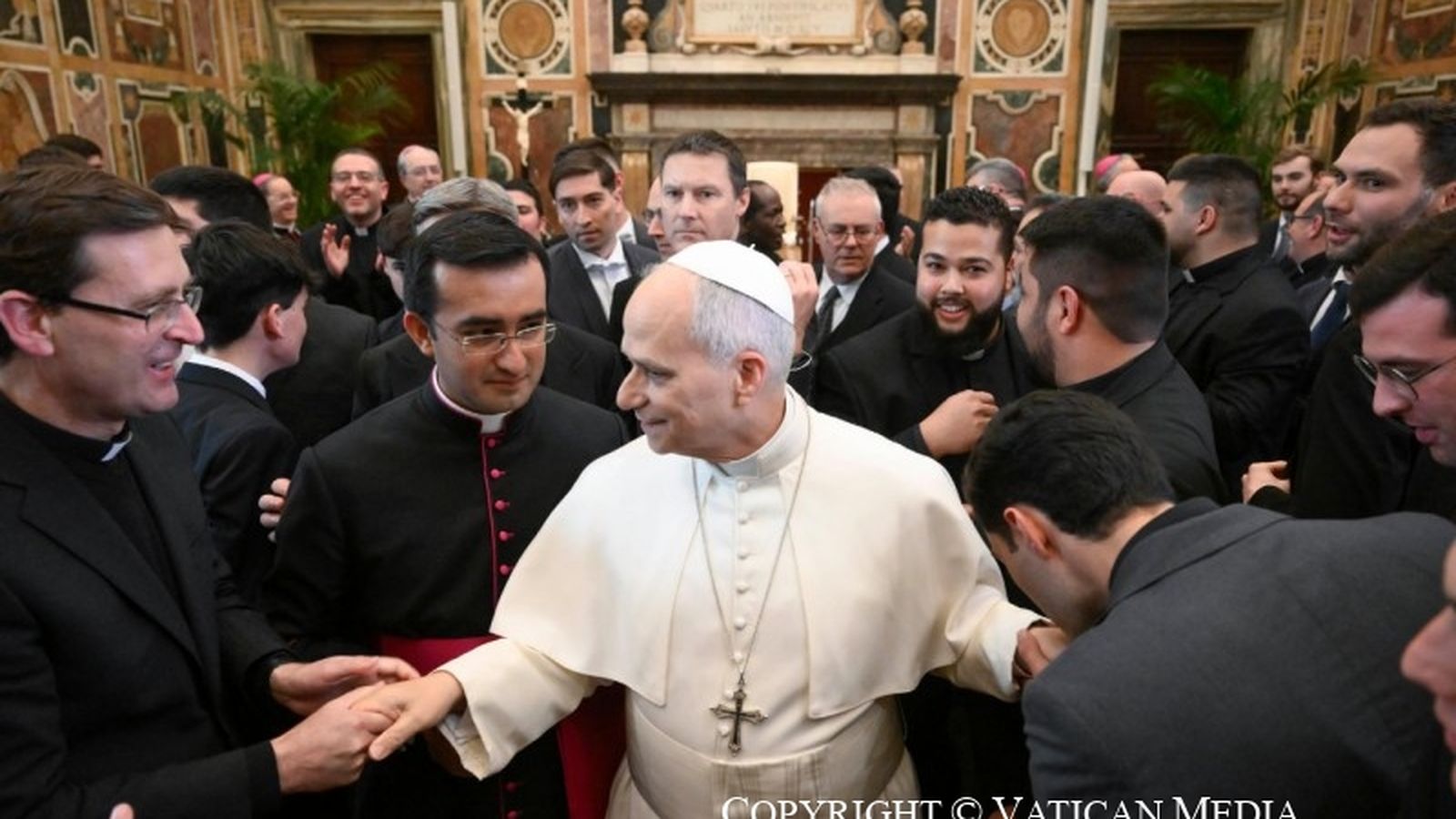 El Papa, con seminaristas españoles