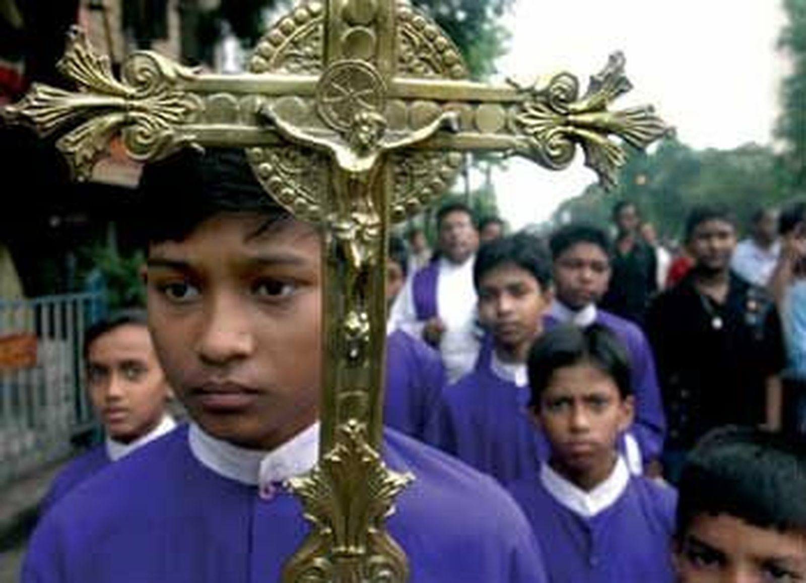 Niños cristianos en la India