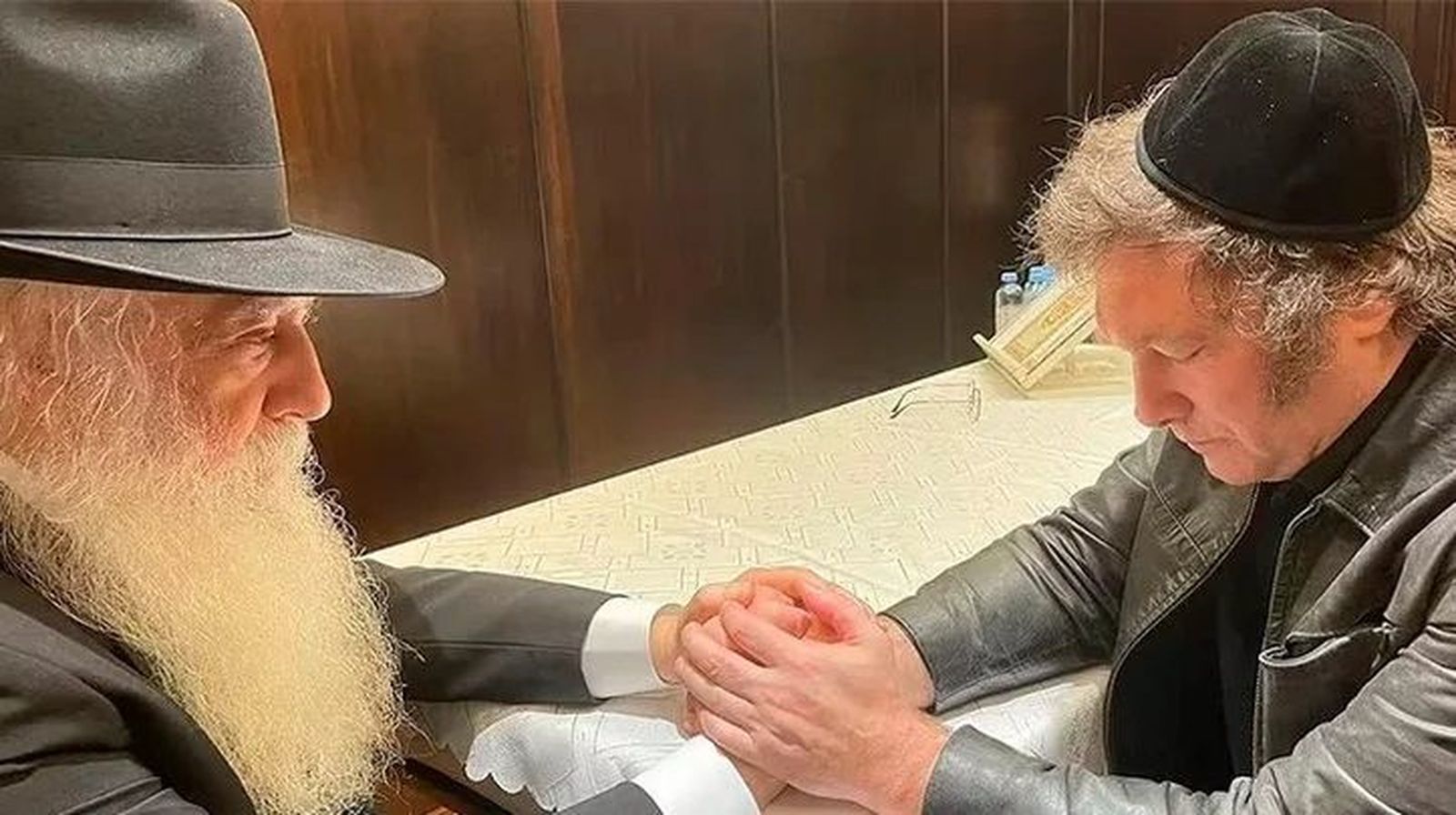 Javier Milei recine la bendición del rabino David Pinto