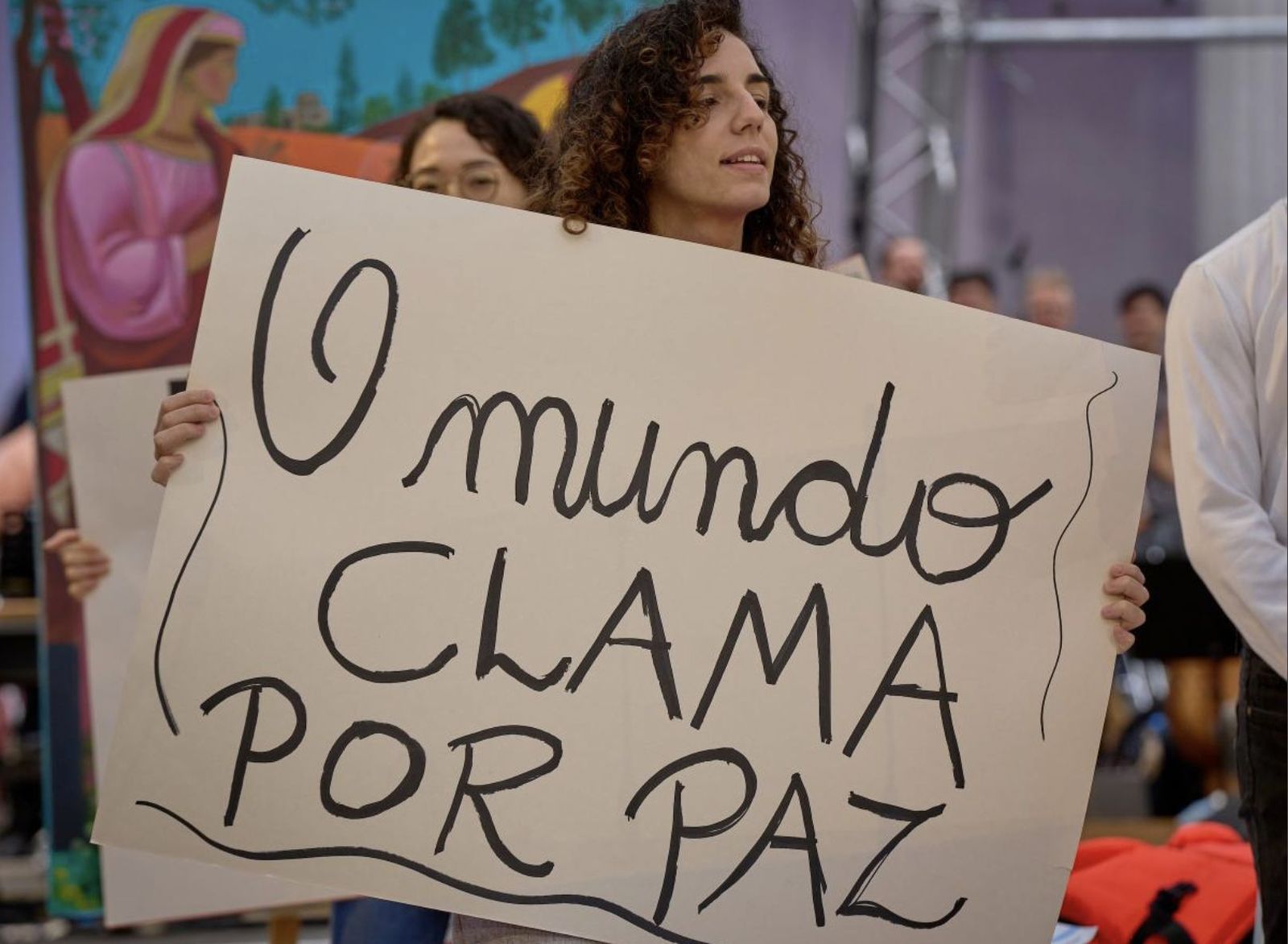 Una participante en la Asamblea del CMI en Karlsruhe