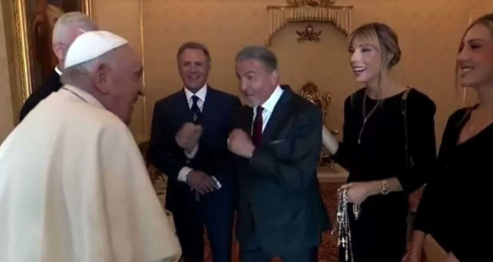 Sylvester Stallone y su familia con Francisco