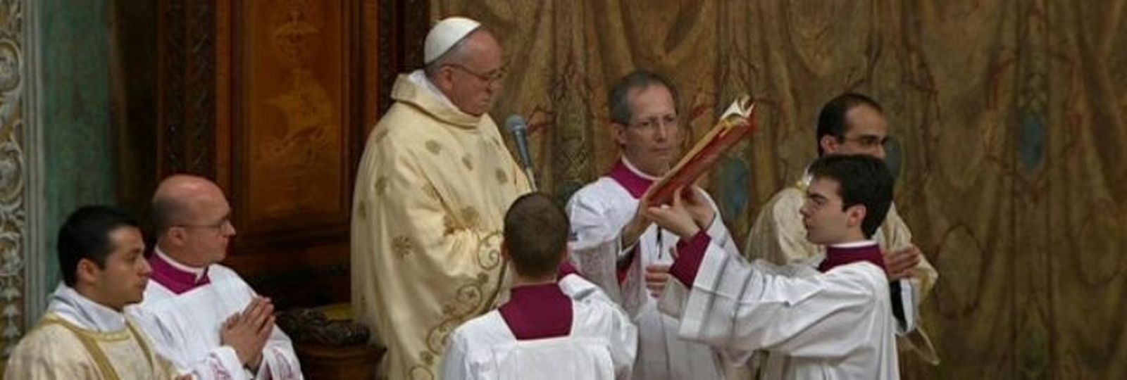 Francisco, durante su primera misa como Papa en la Sixtina