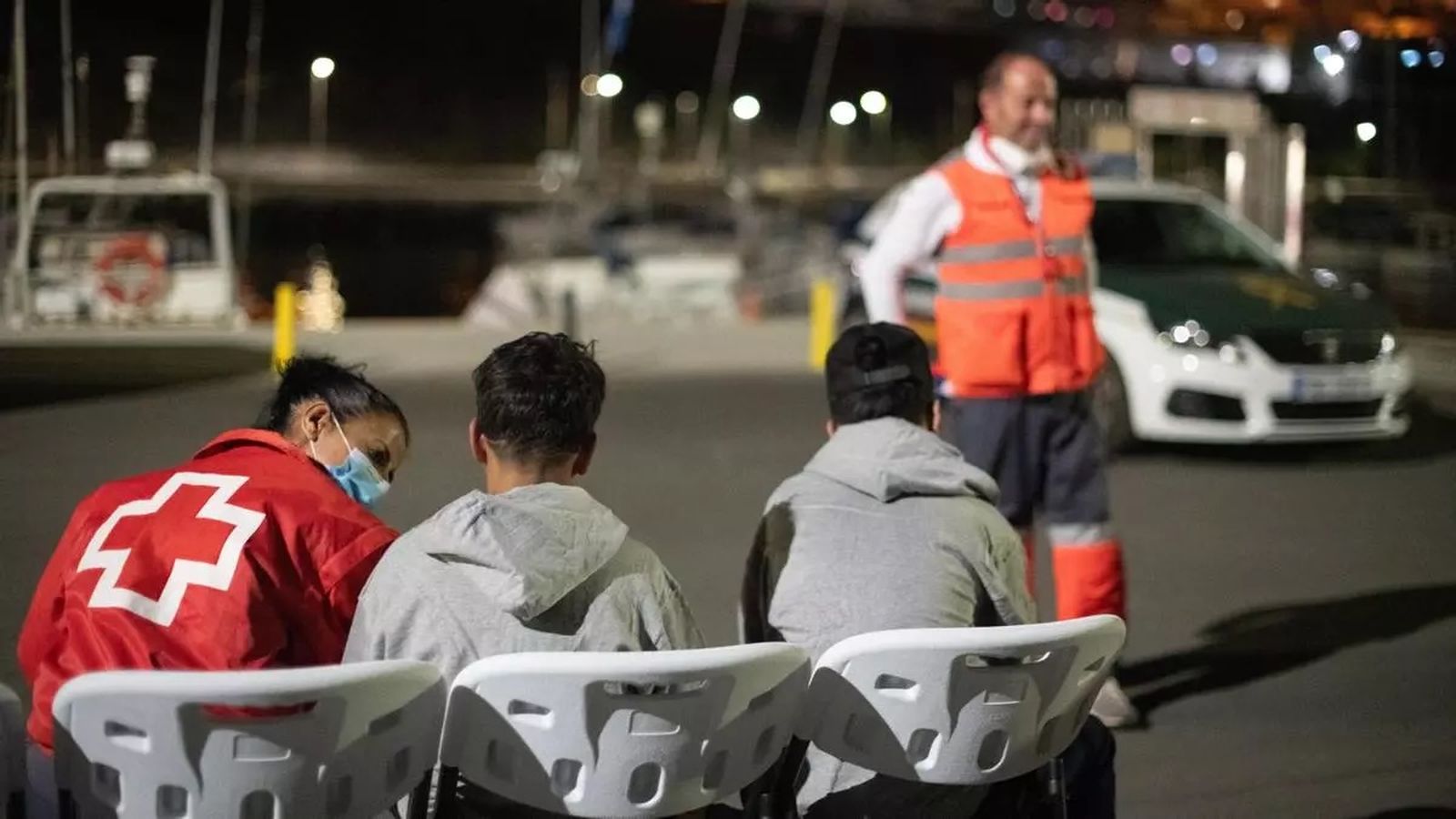 Menores migrantes rescatados por Salvamento Marítimo en Canarias.