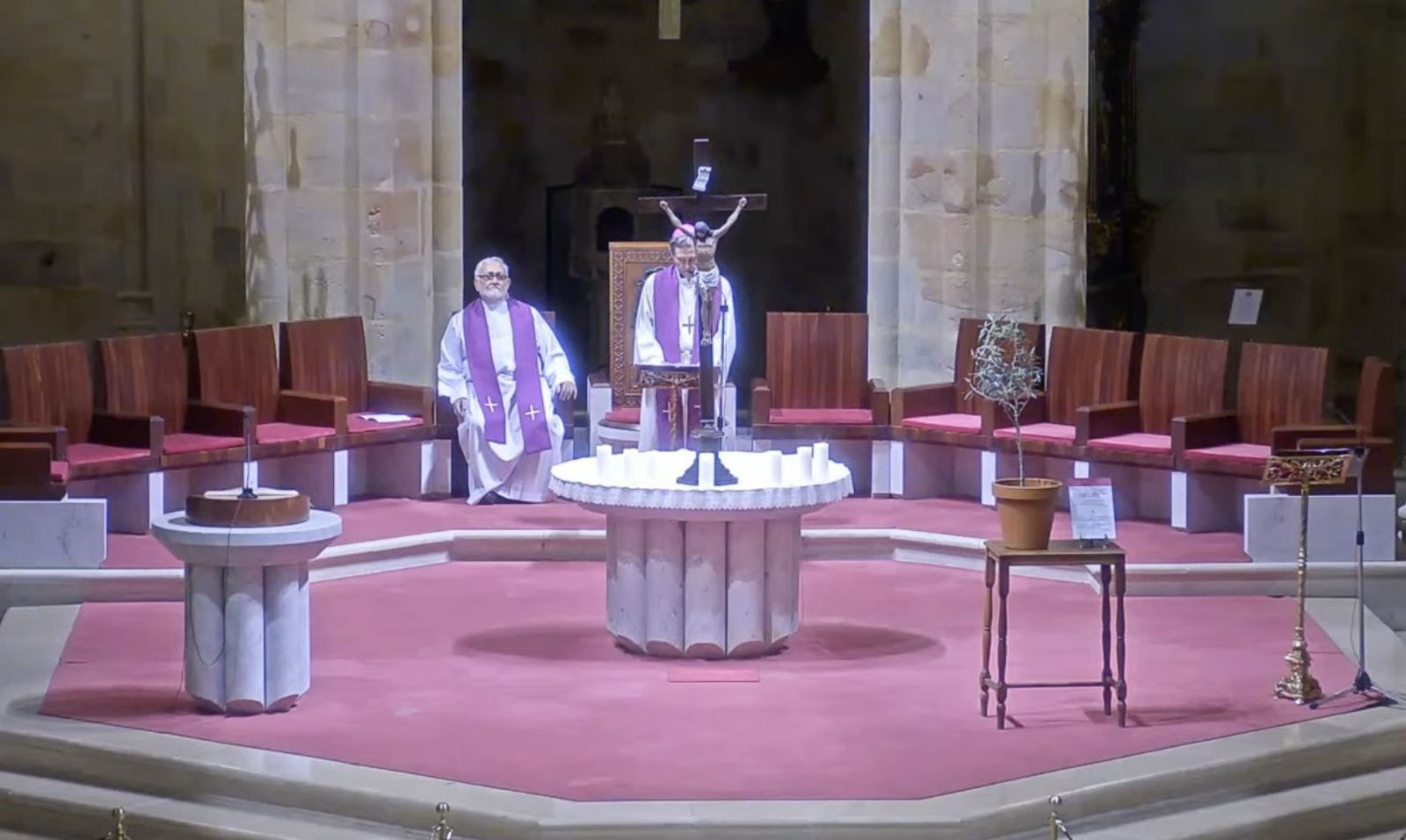 Joseba Segura, durante la homilía