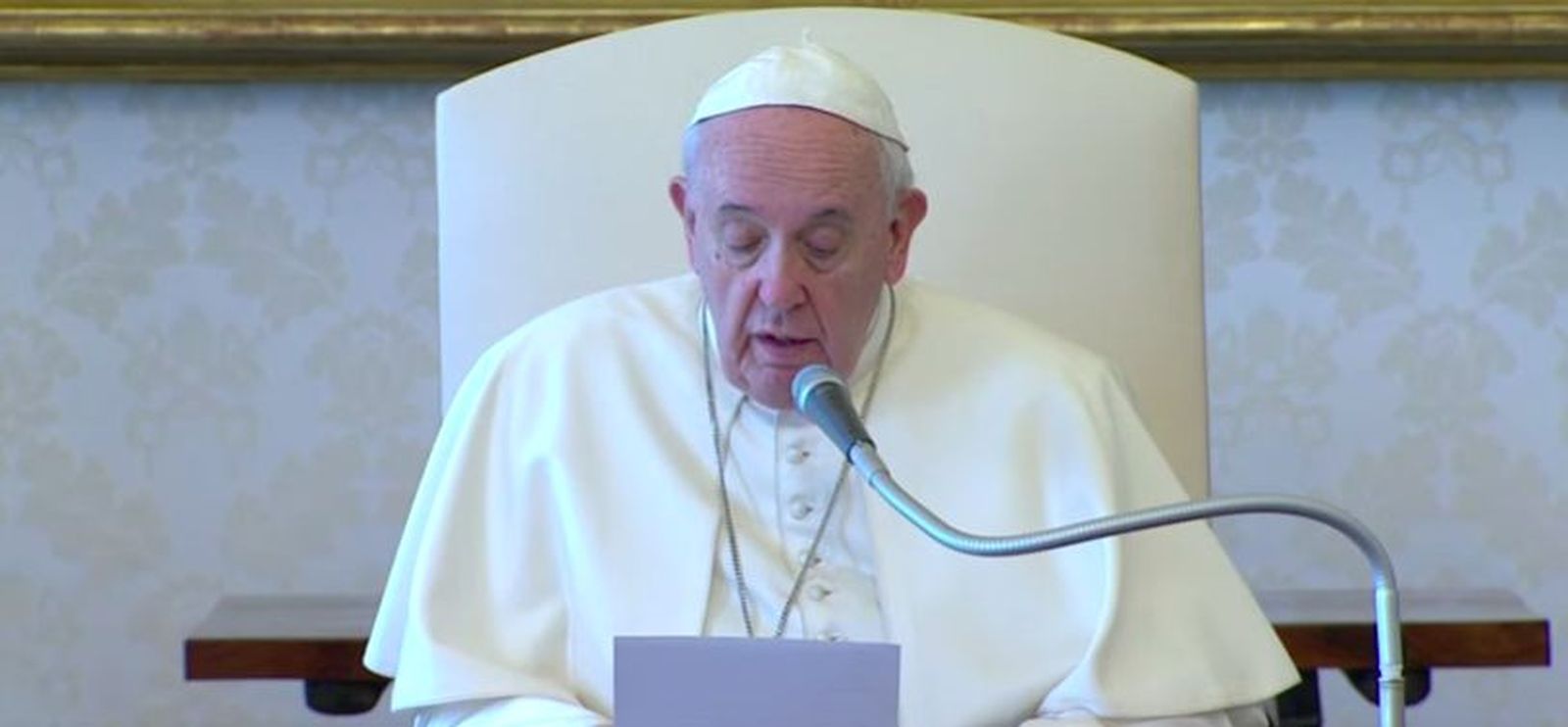 Francisco, durante la audiencia de hoy