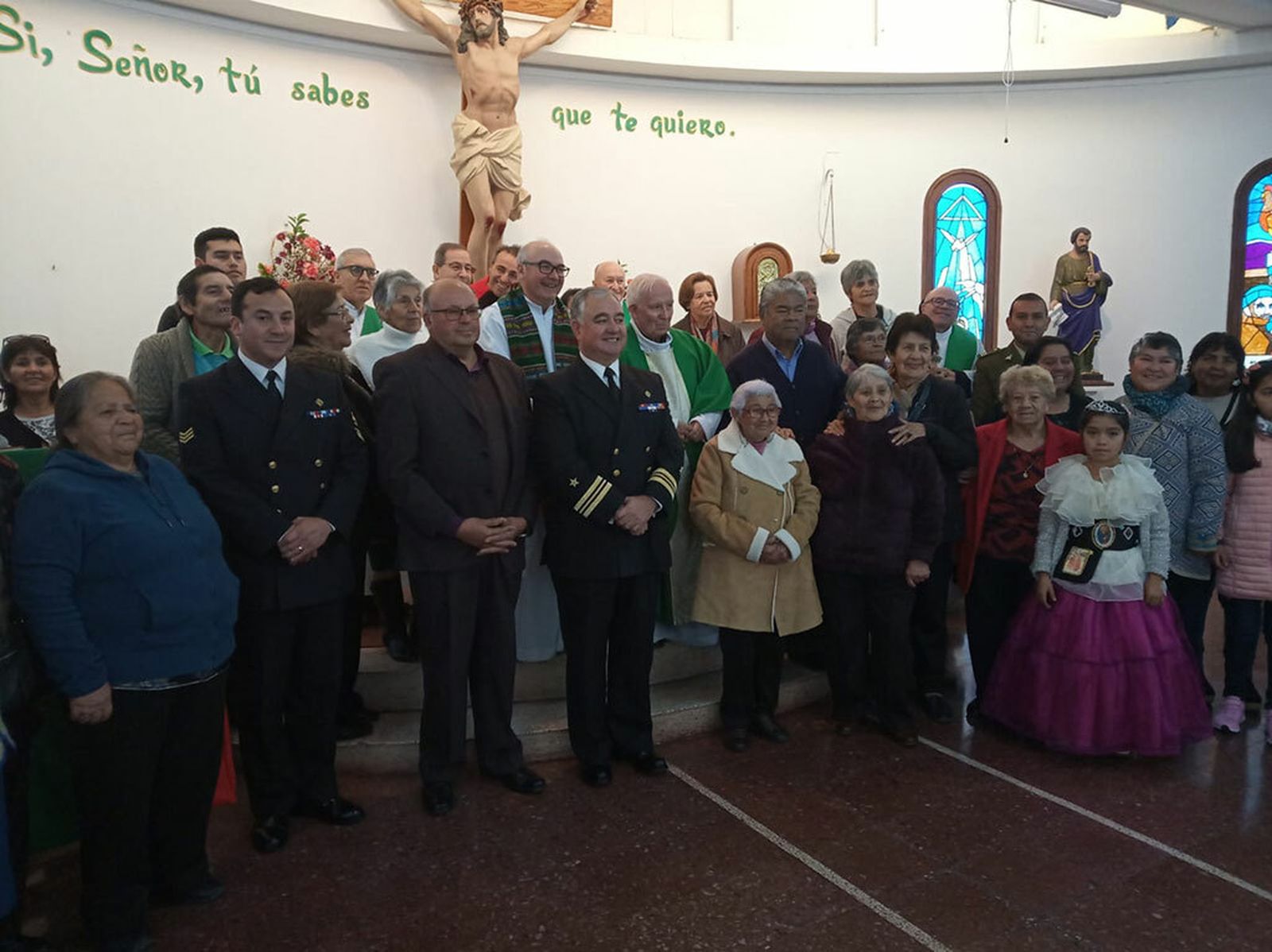 Cañizares en Puerto Huasco tras celebrar misa