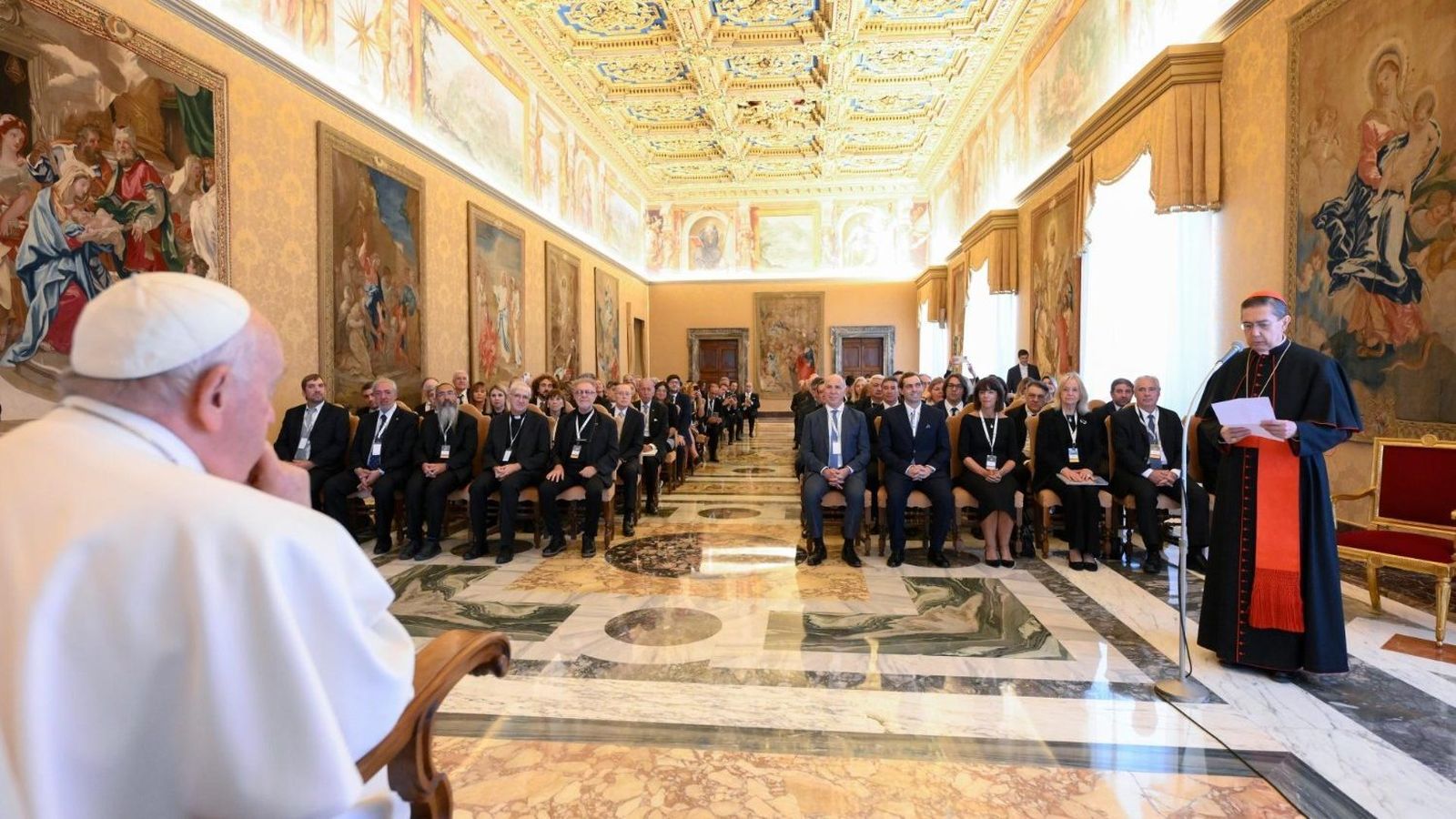 Francisco, con los participantes en el Congreso organizado por el Instituto de Diálogo Interreligioso, de Argentina