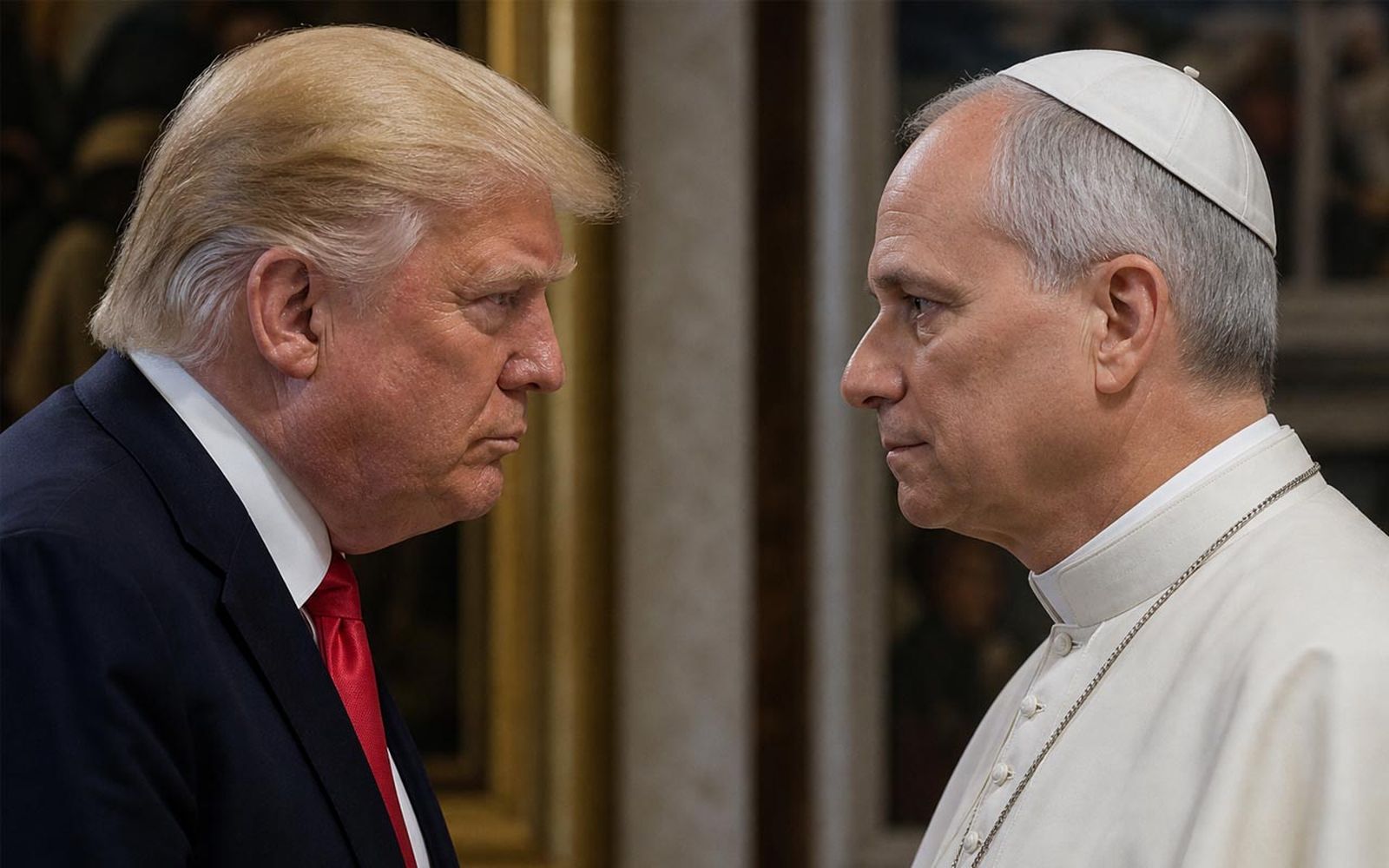 Donald Trump y León XIV