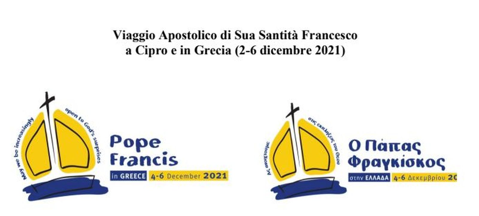 Logo del viaje papal a Grecia