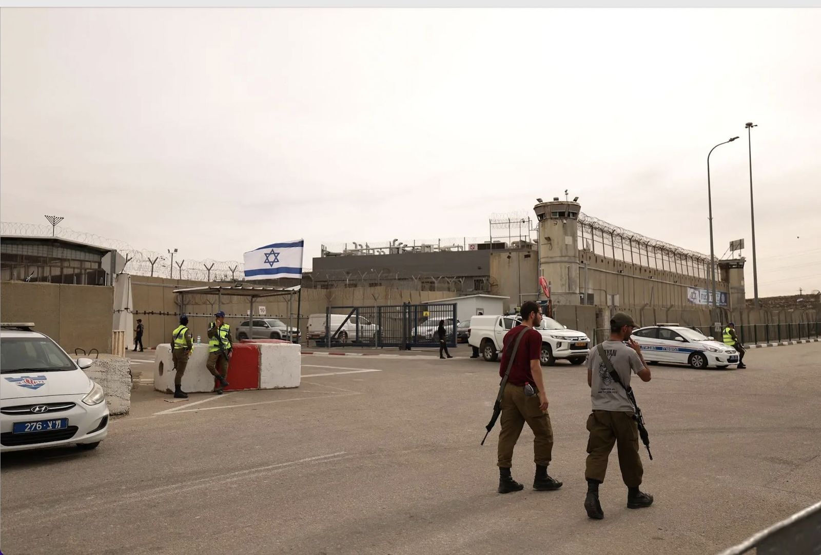 Prisión israelí de donde han sido liberados los primeros prisoneros palestinos