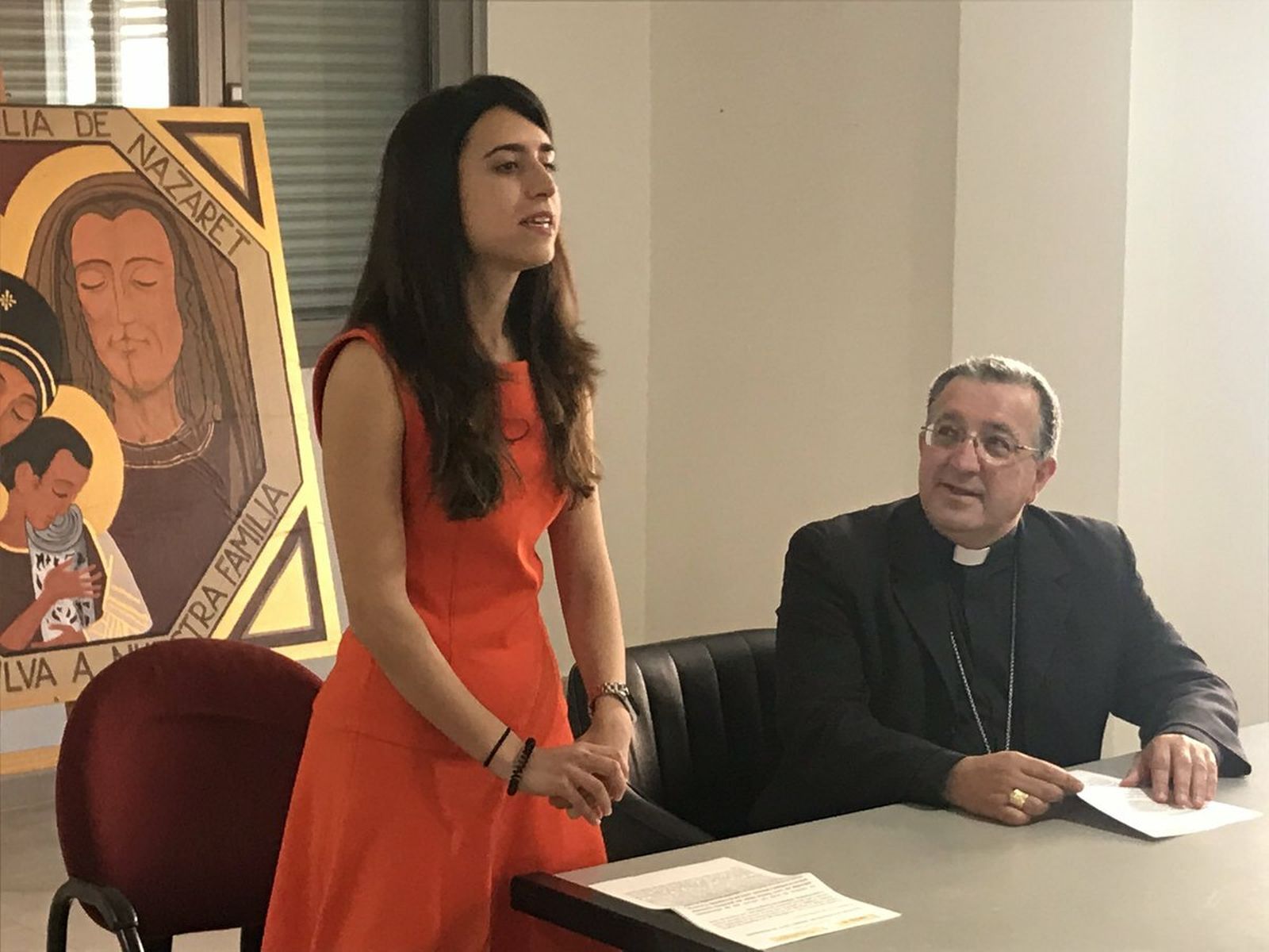 Laura Ramírez, junto a Ginés García Beltrán