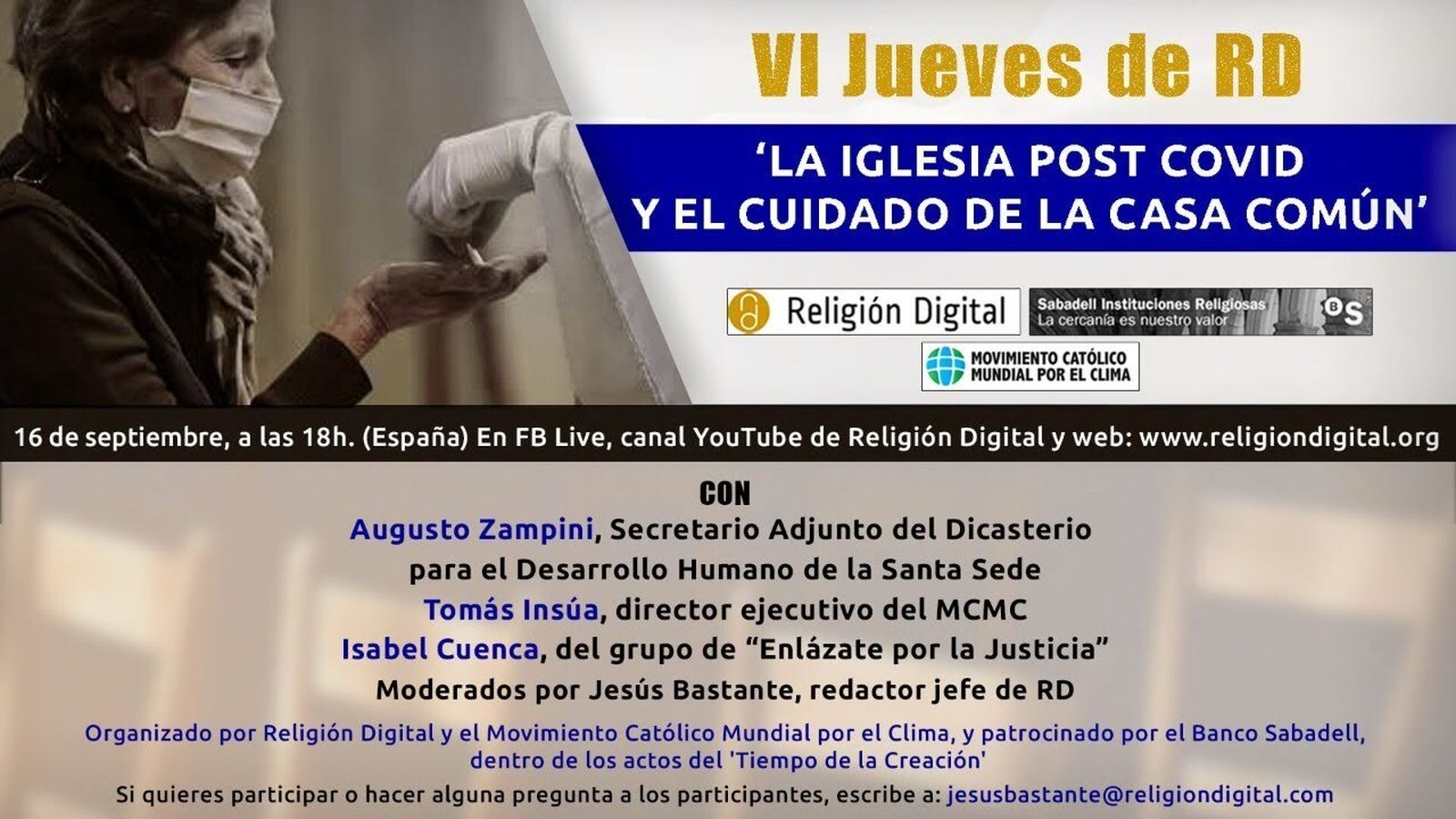 'La Iglesia post COVID y el cuidado de la Casa Común', a debate en 'Los Jueves de RD'