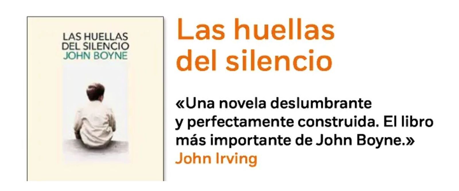"Las huellas del silencio", J. Boyne