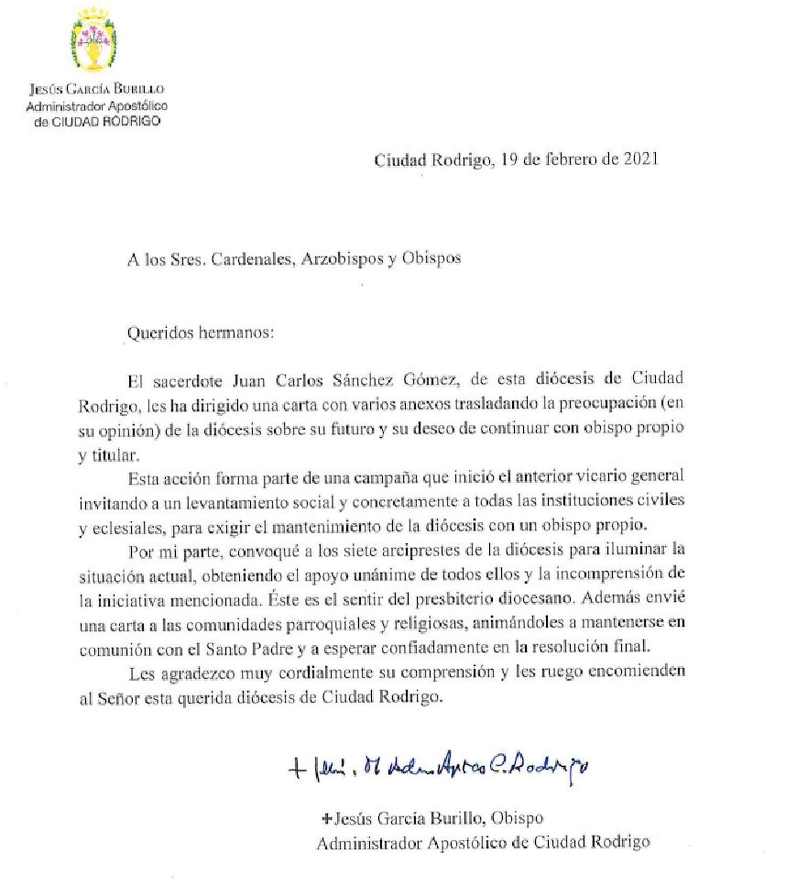 Carta de García Burillo