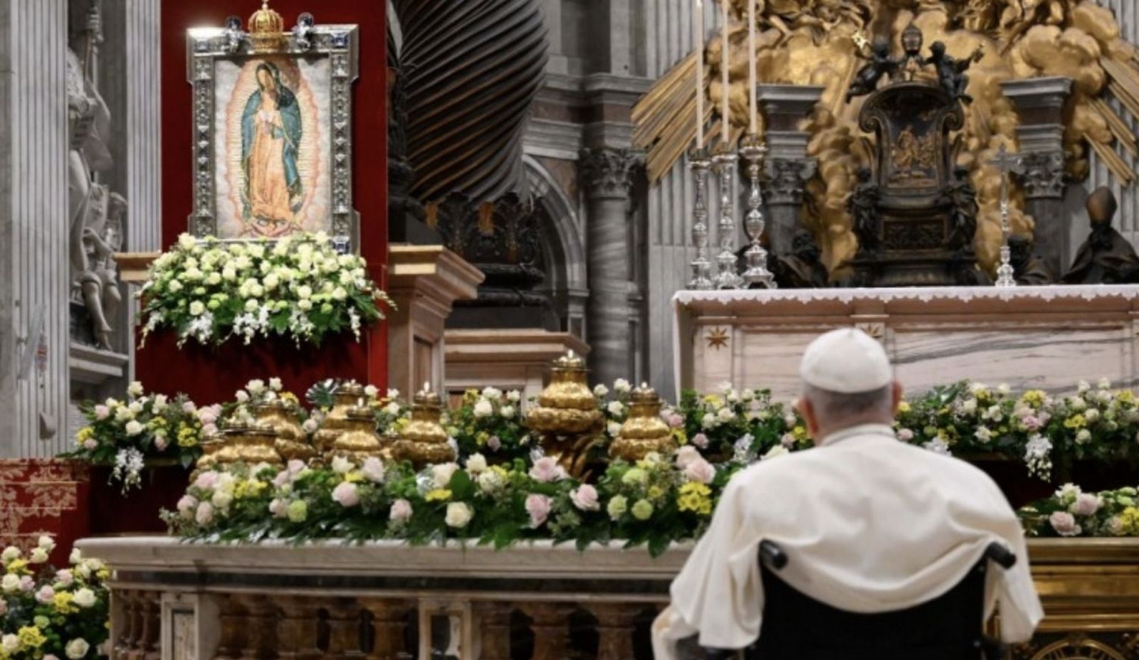 El Papa y la Virgen de Guadalupe