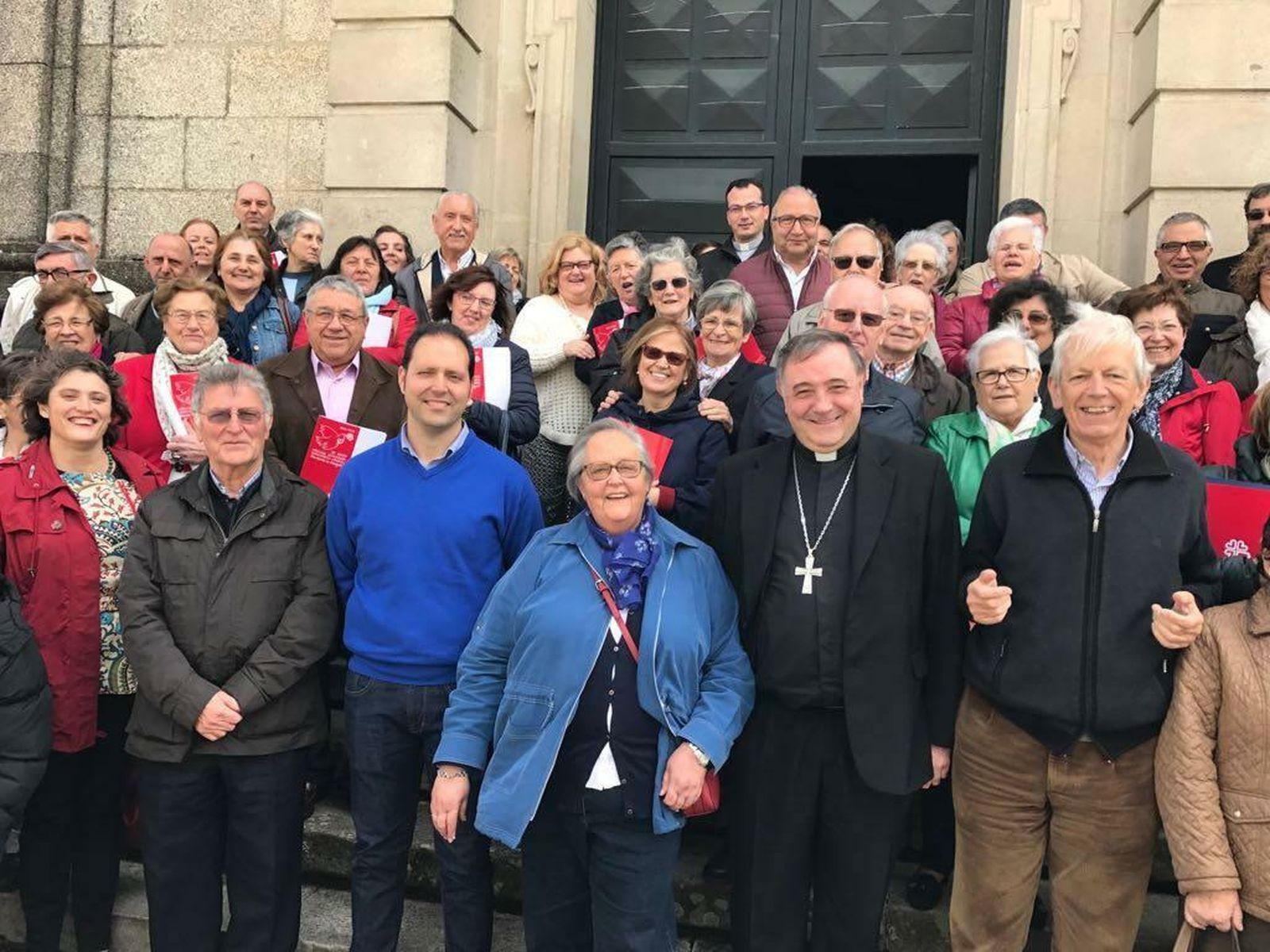 Heras, con la gente de Mondoñedo-Ferrol