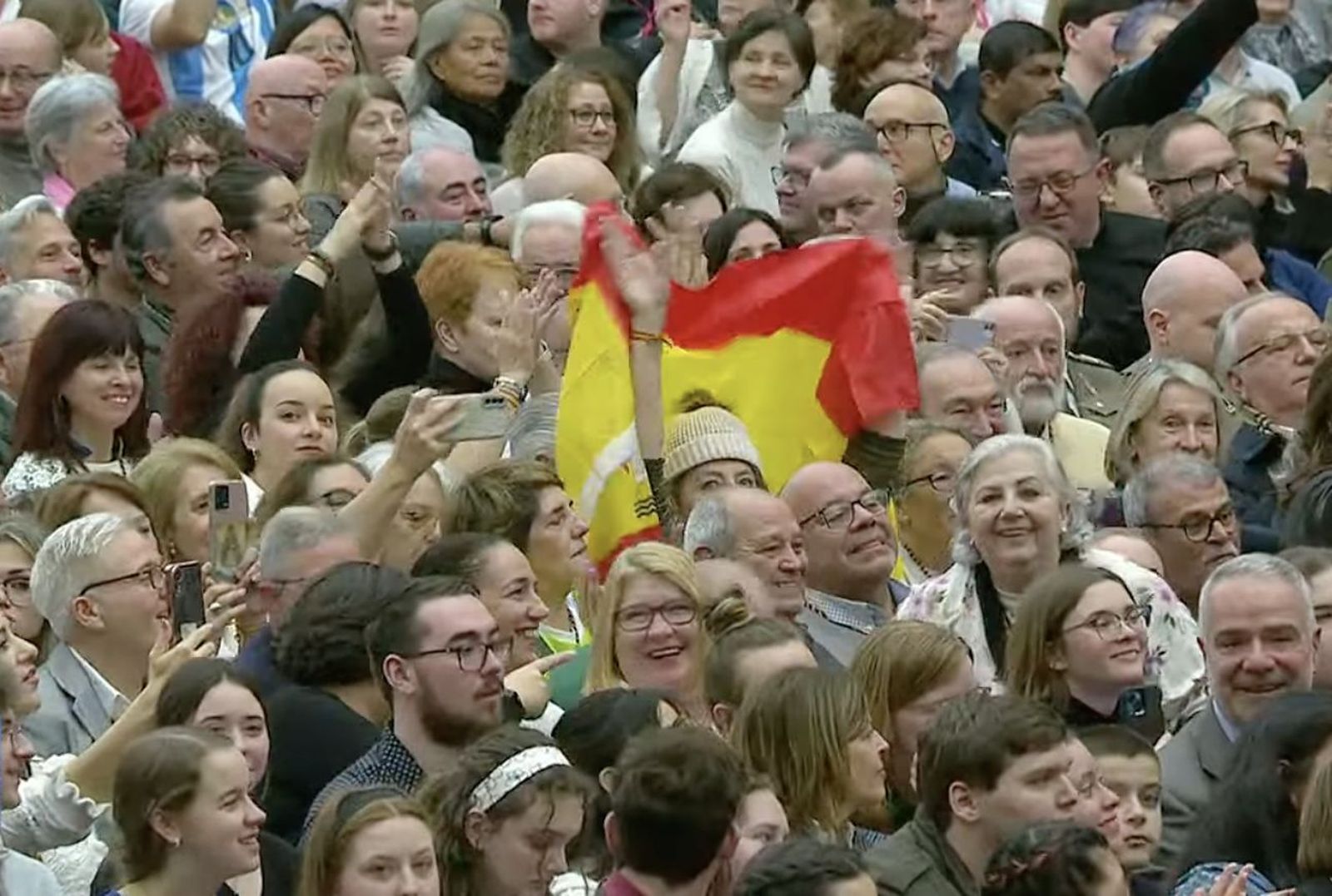 Peregrinos españoles en la audiencia general con el Papa Francisco