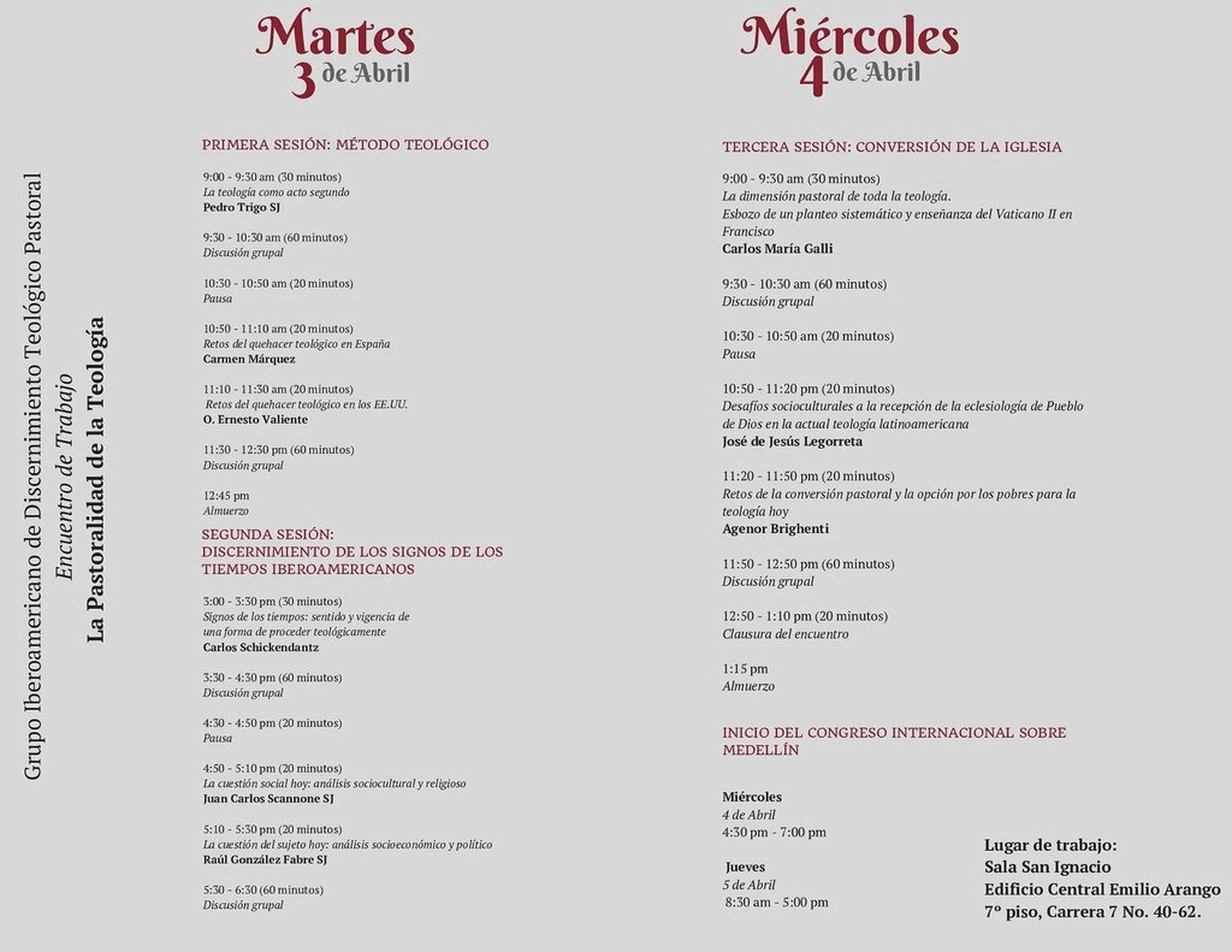 Conferencia sobre Medellín en la Universidad Javieriana