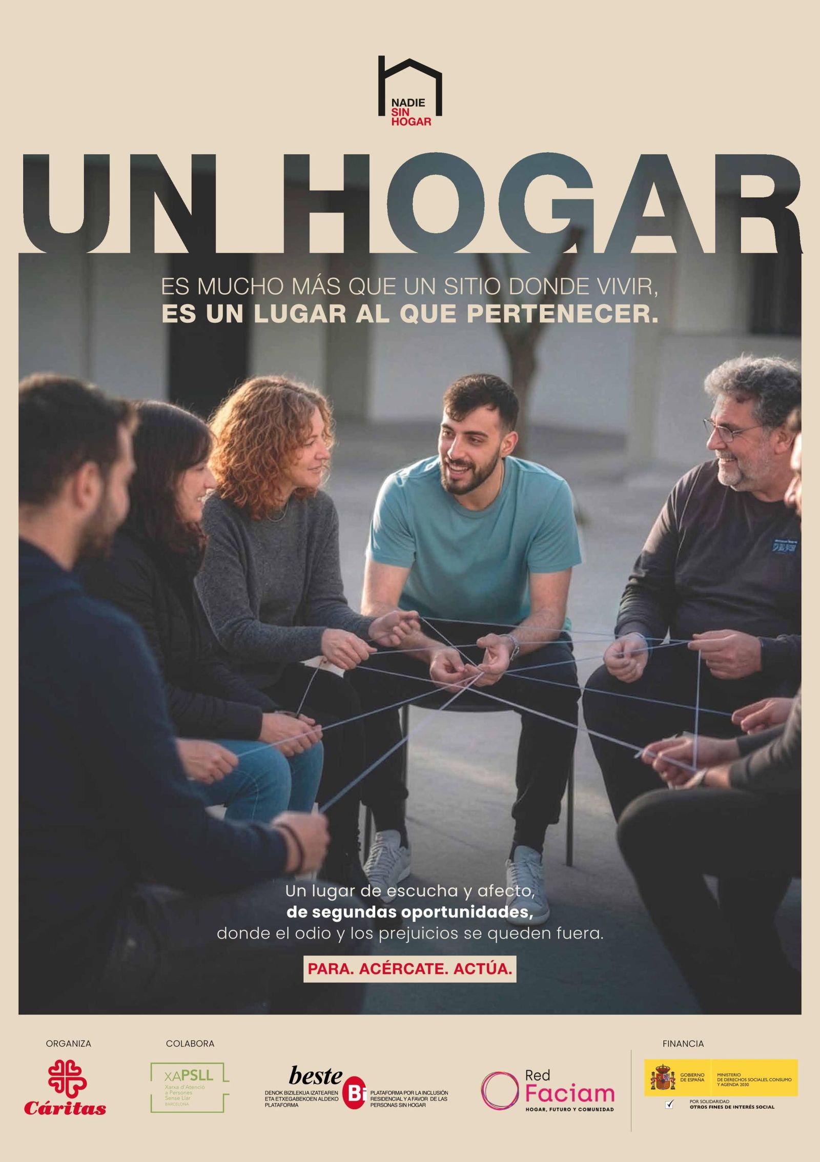 Cartel de Cáritas para el día de los sin techo