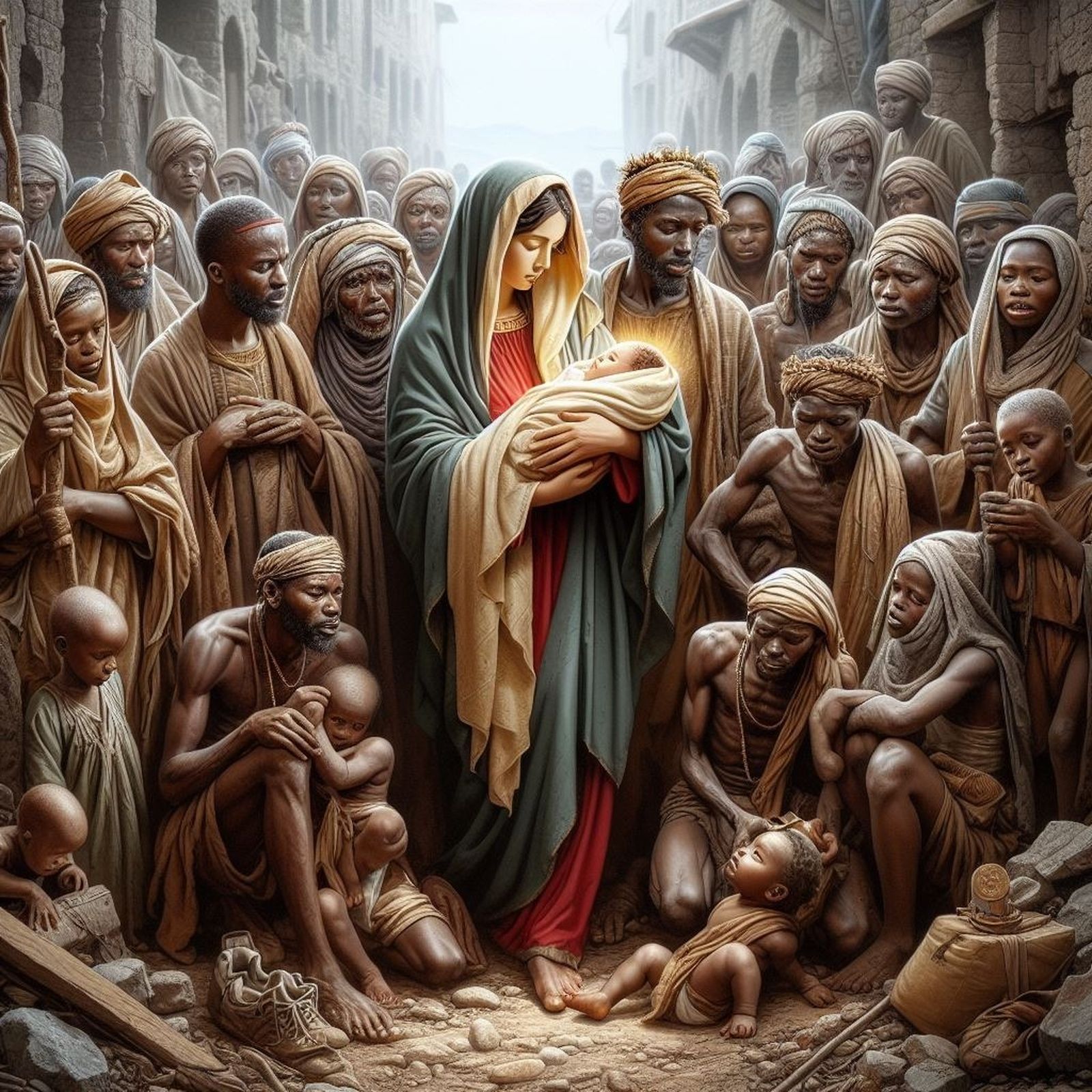 El nacimiento de Jesús entre migrantes