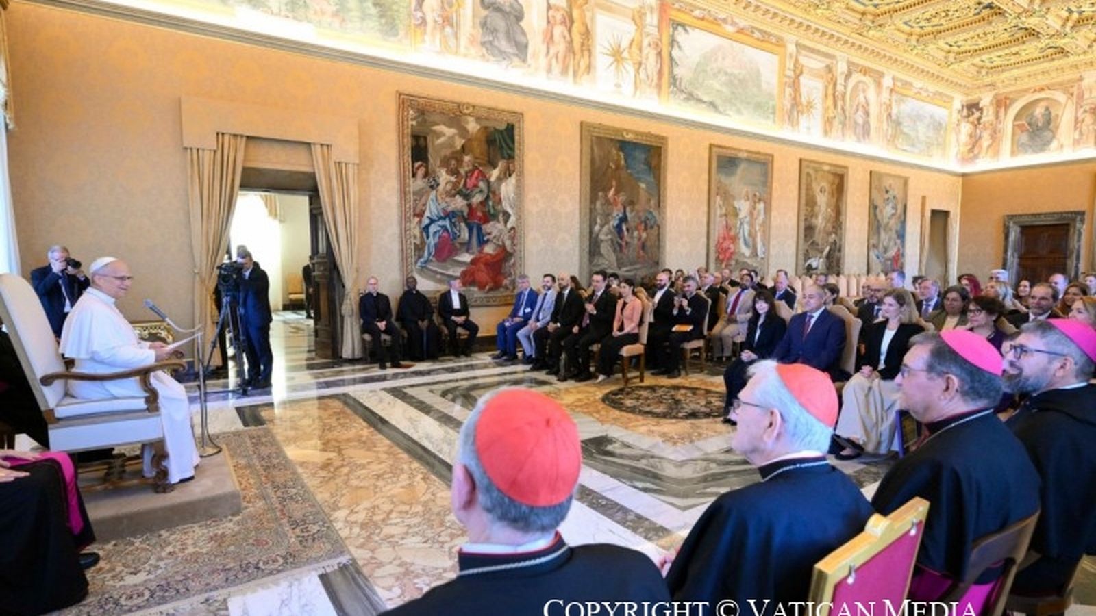 El Papa, con los participantes