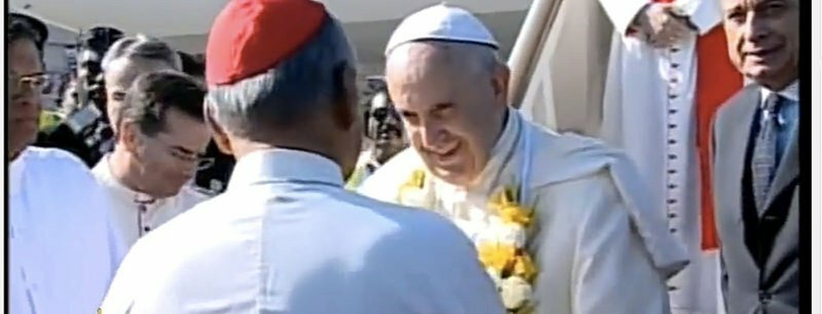 Francisco, a su llegada a Sri Lanka