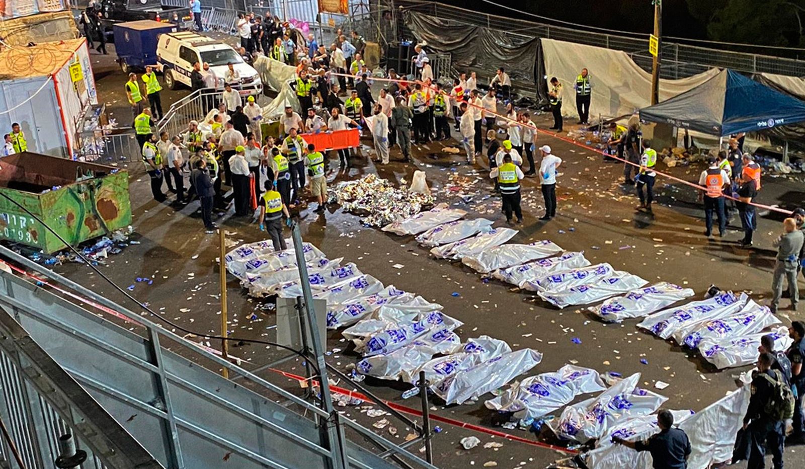 Víctimas de la estampida en una celebración religiosa judía