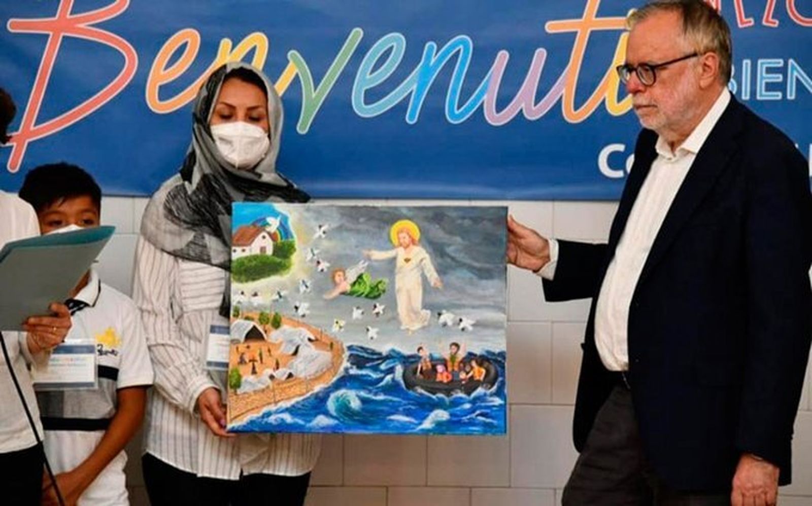 Andrea Riccardi, con los recién llegados