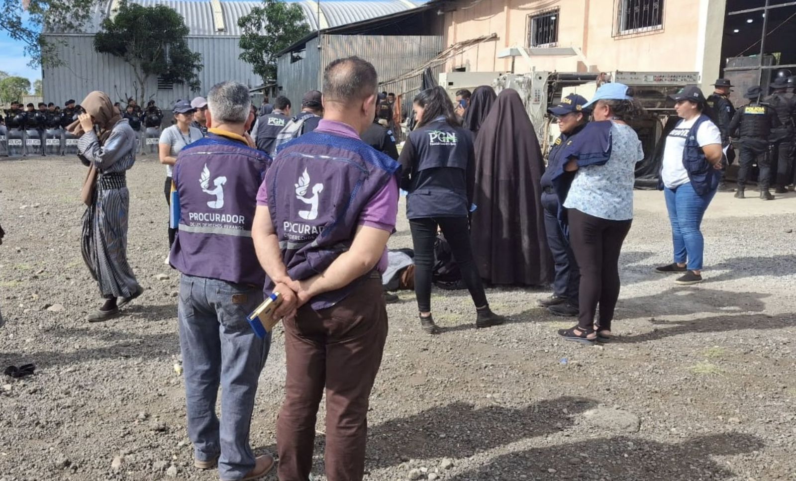 Momento del rescate de los menores en la comunidad LevTahor