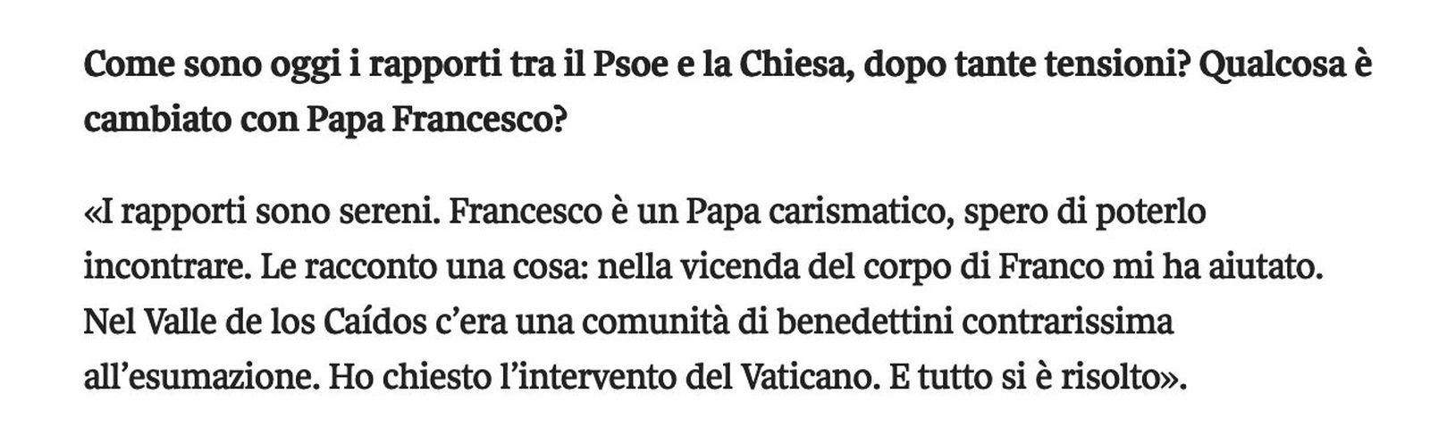 La pregunta del Corriere