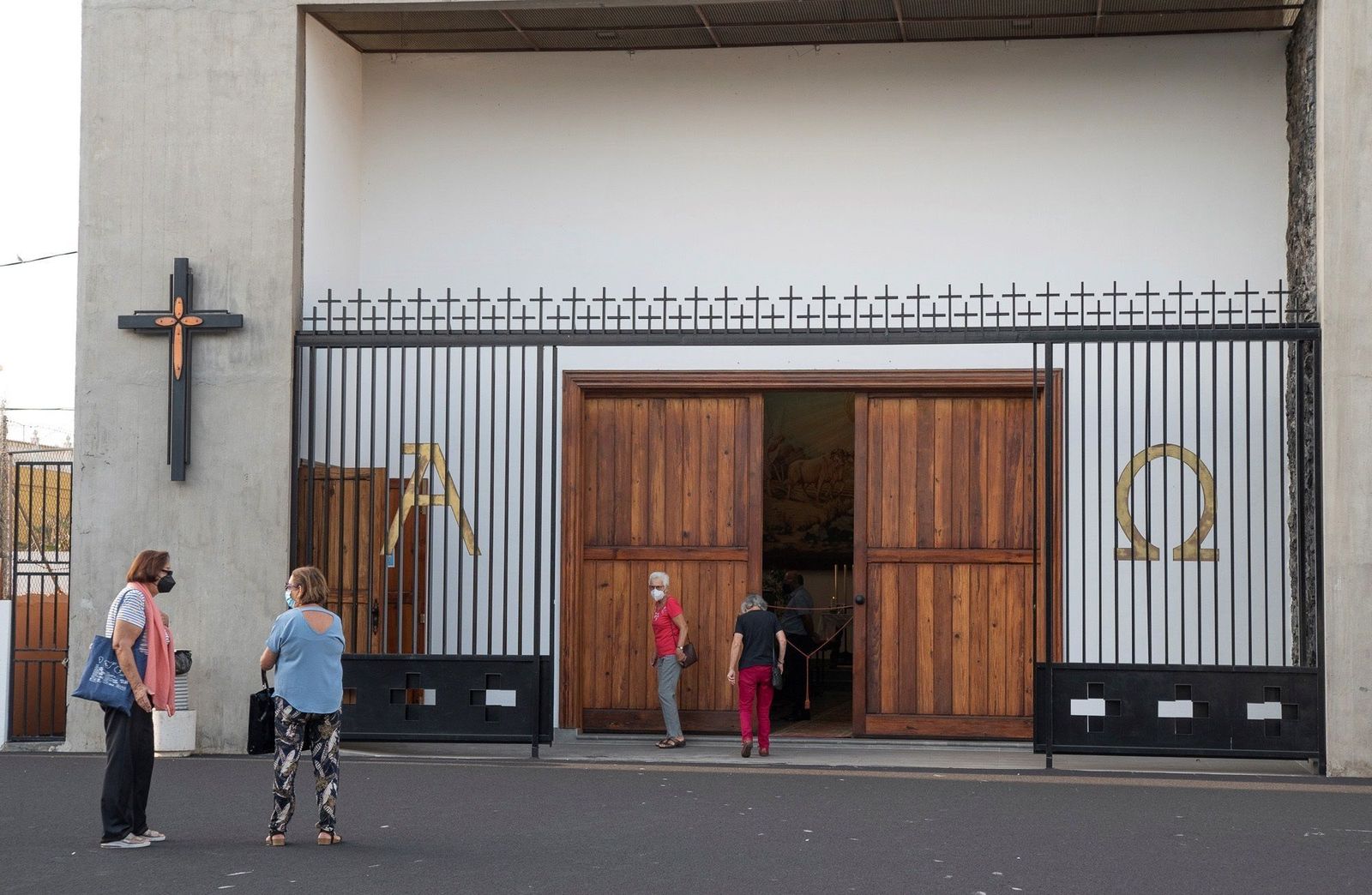 Desalojo de la iglesia de La Laguna