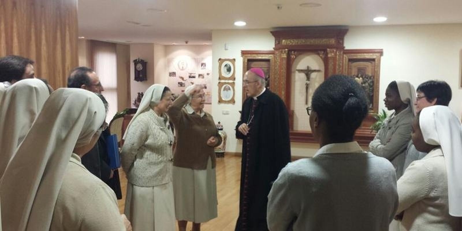 Osoro, durante una visita a la comunidad en 2018