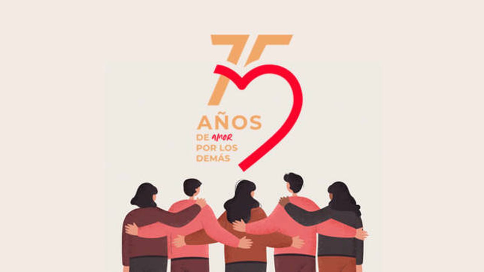 logo 75 años Cáritas Española