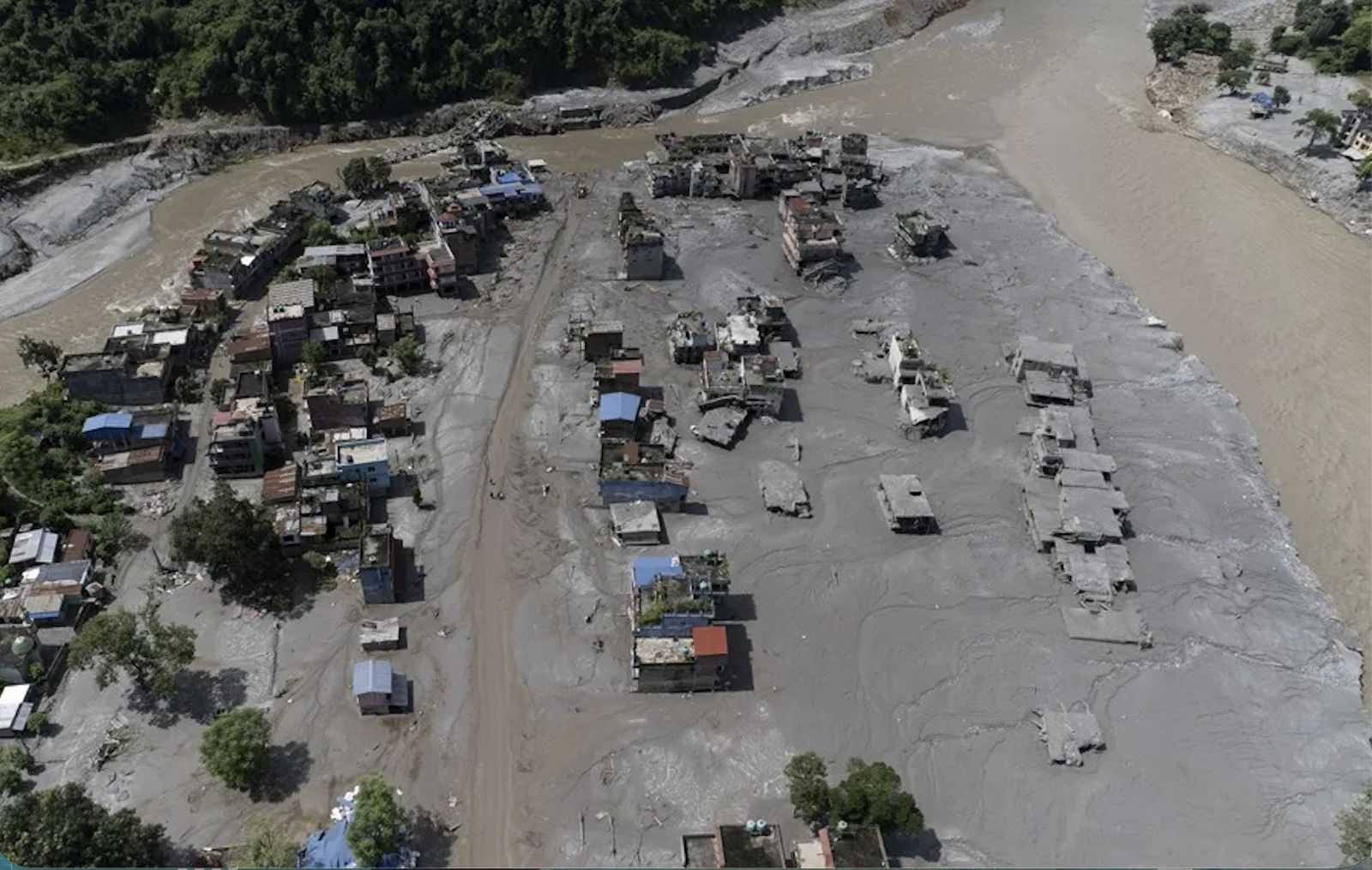 Vista de una de las zonas afectadas por la inundación