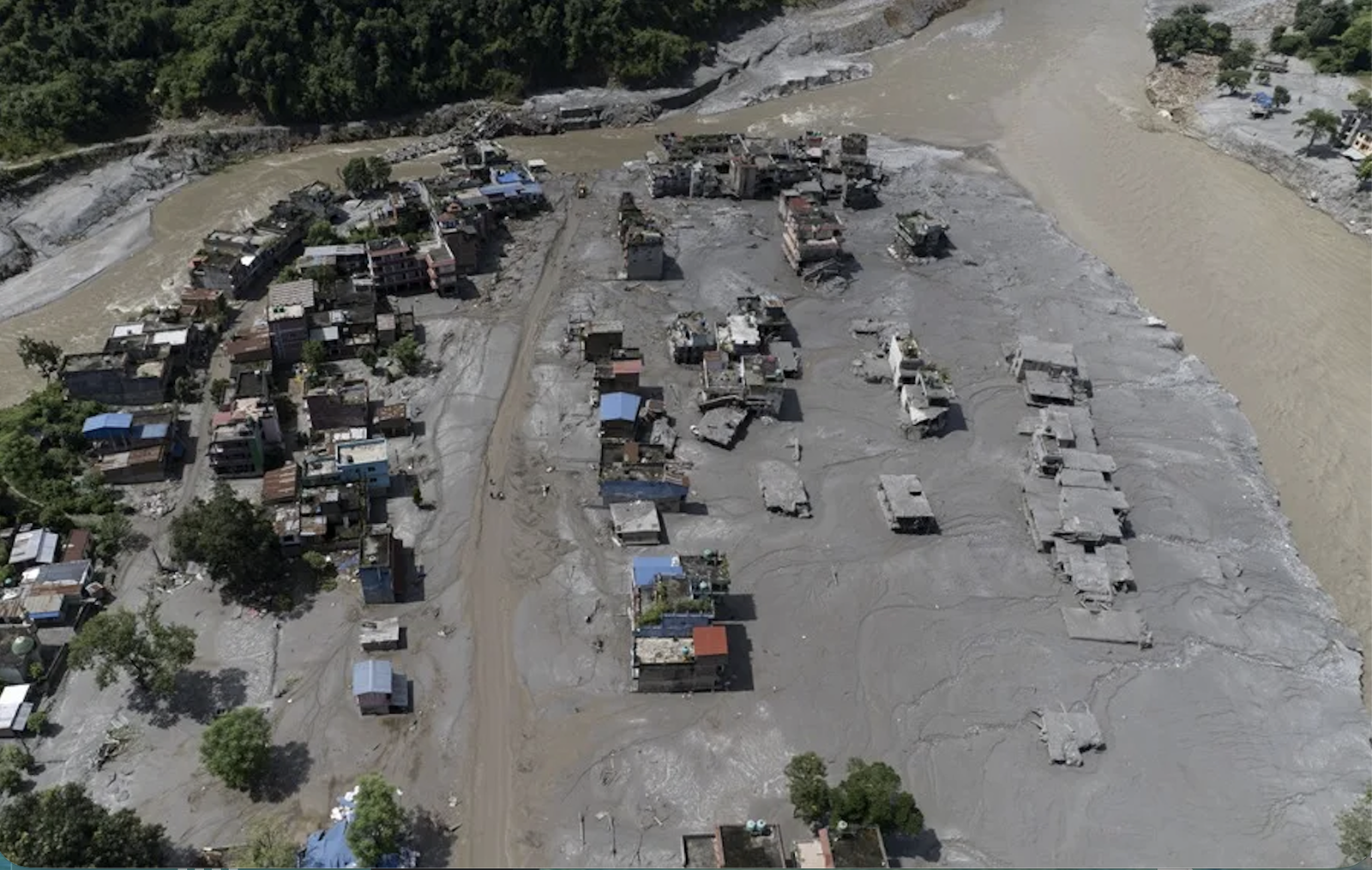 Vista de una de las zonas afectadas por la inundación