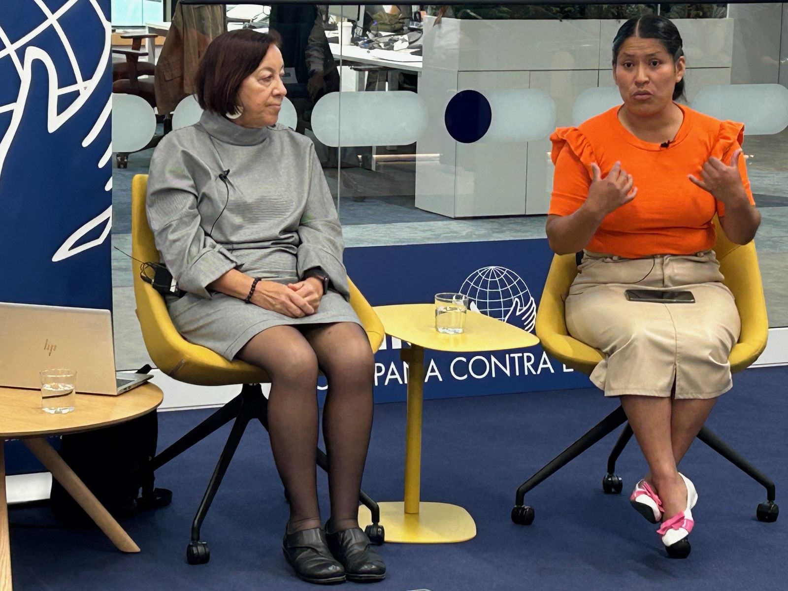 Santiaga Serafín, durante su intervención