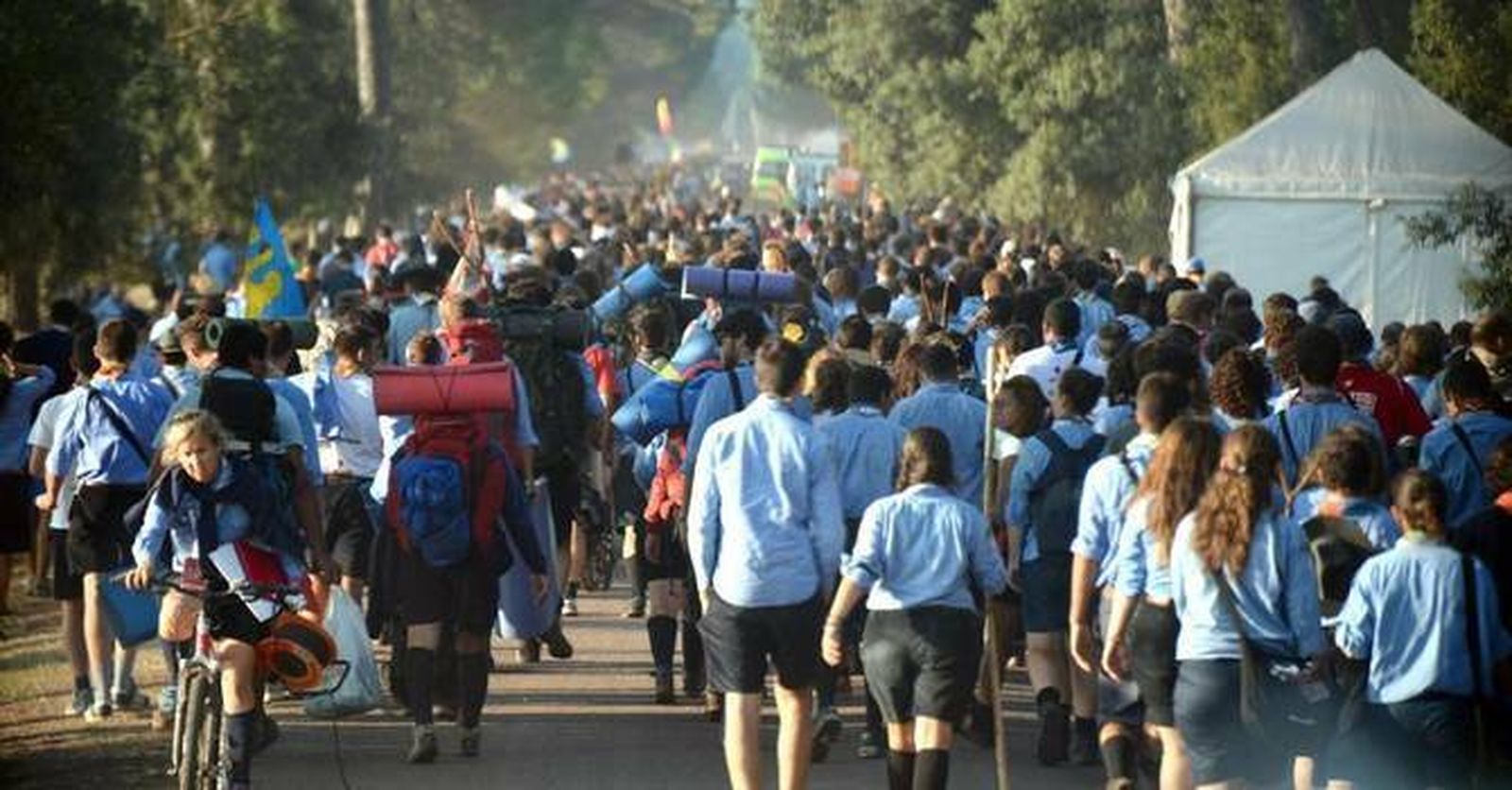 El Papa, con los boy scouts italianos